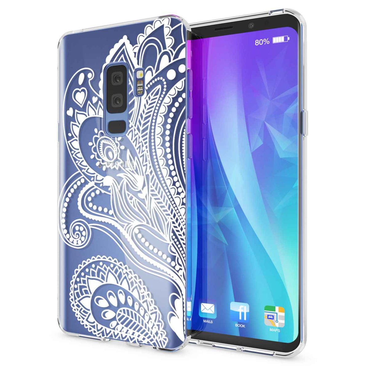 Handyhülle Samsung Galaxy S9 Plus TPU Silikon durchsichtig gemustert
