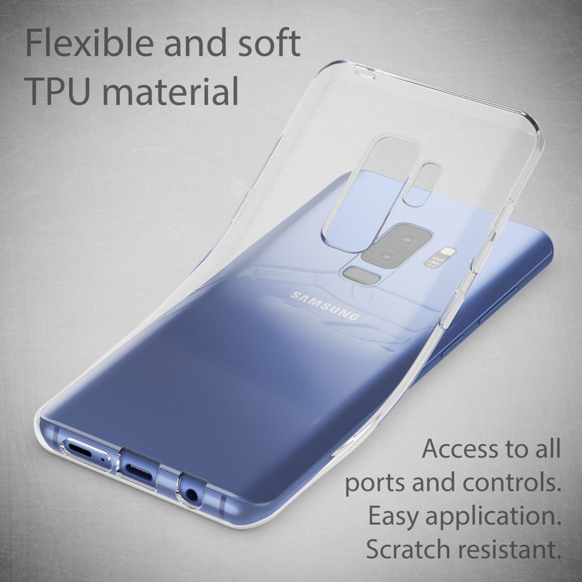 Handyhülle Samsung Galaxy S9 Plus TPU Silikon durchsichtig gemustert