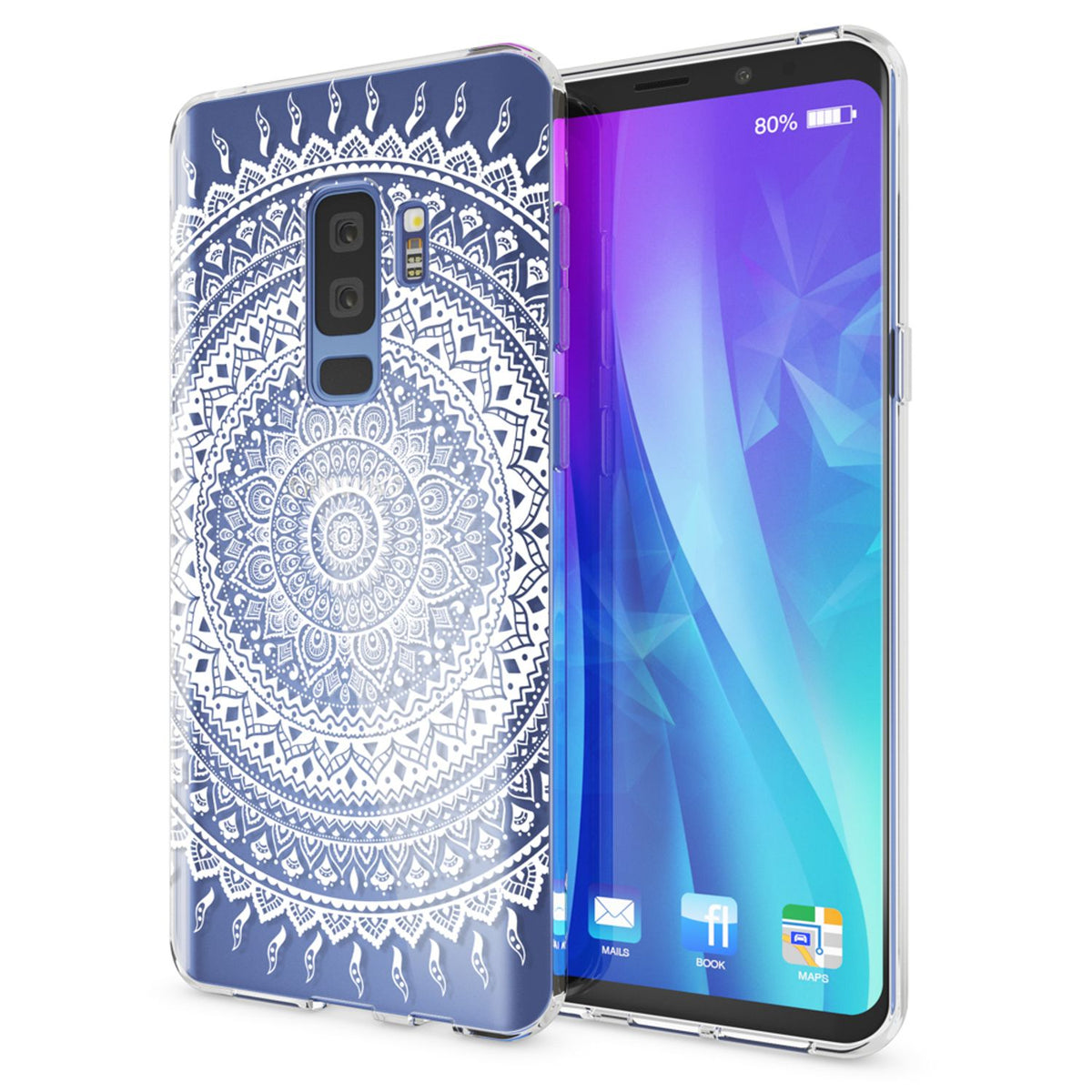 Handyhülle Samsung Galaxy S9 Plus TPU Silikon durchsichtig gemustert