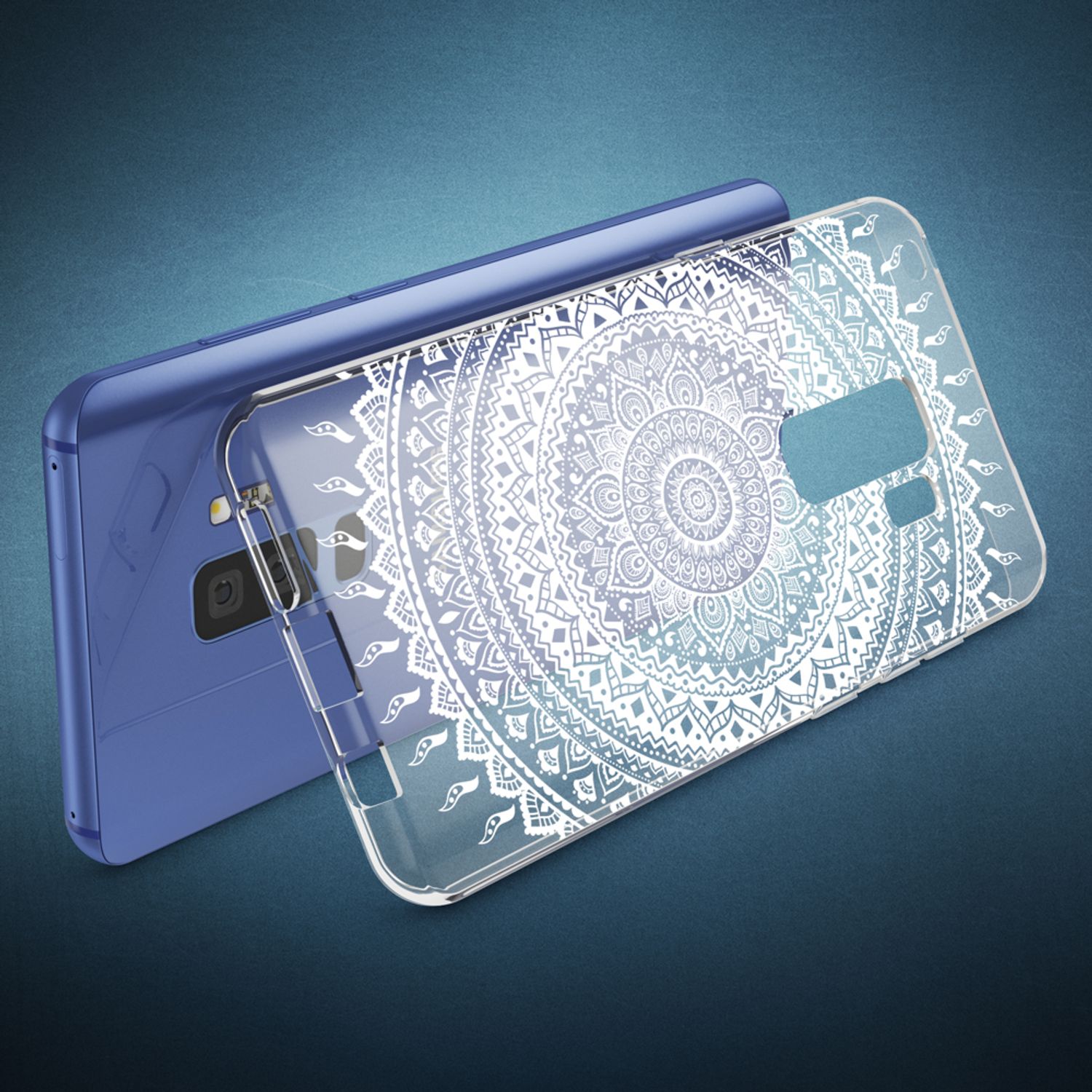 Handyhülle Samsung Galaxy S9 Plus TPU Silikon durchsichtig gemustert