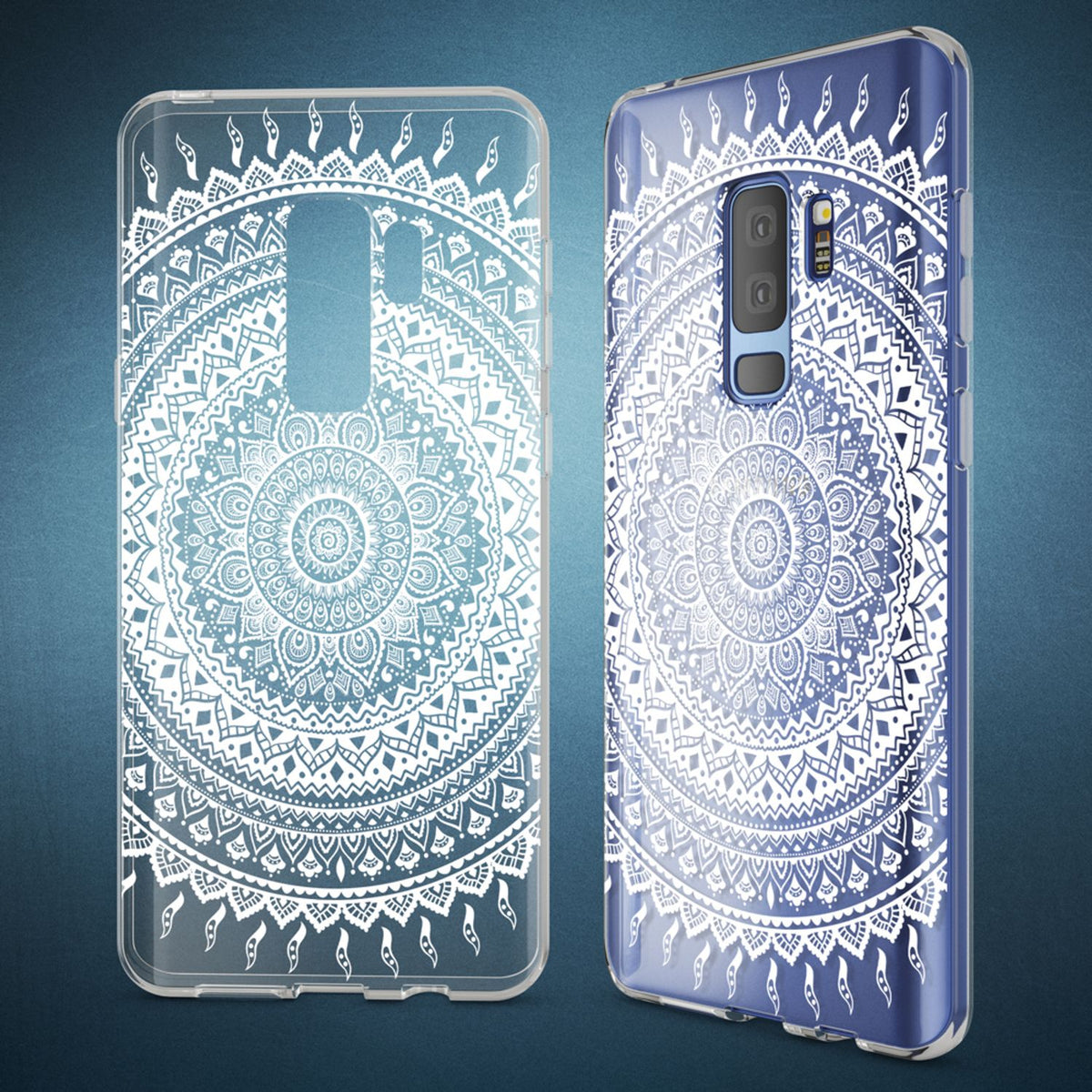 Handyhülle Samsung Galaxy S9 Plus TPU Silikon durchsichtig gemustert