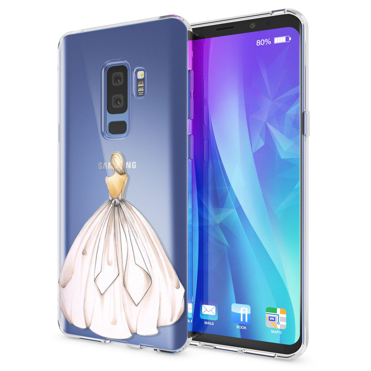 Handyhülle Samsung Galaxy S9 Plus TPU Silikon durchsichtig gemustert