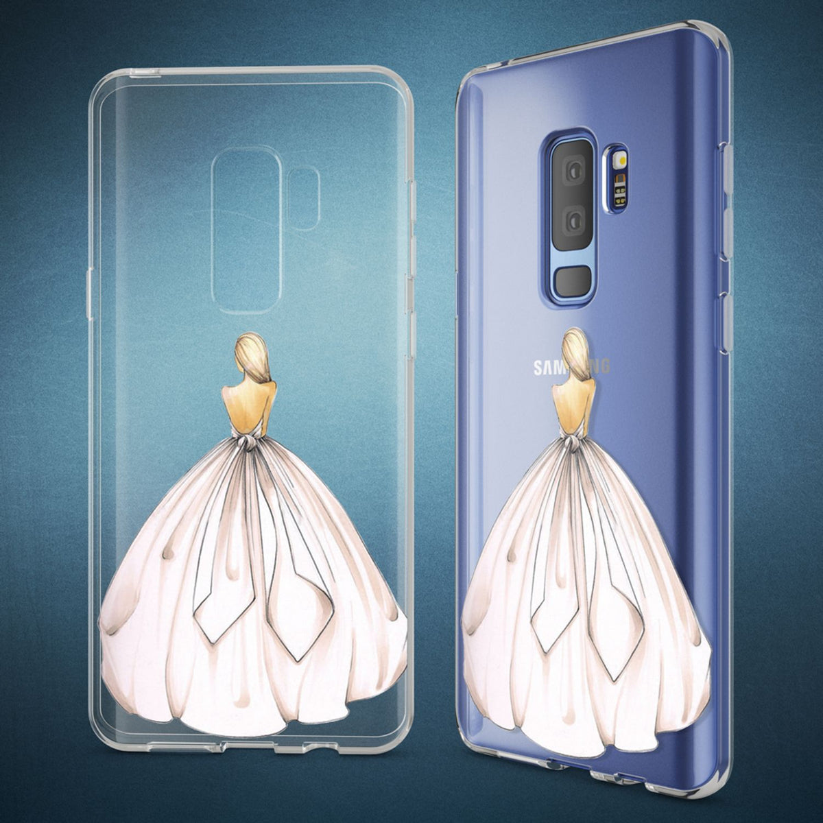 Handyhülle Samsung Galaxy S9 Plus TPU Silikon durchsichtig gemustert
