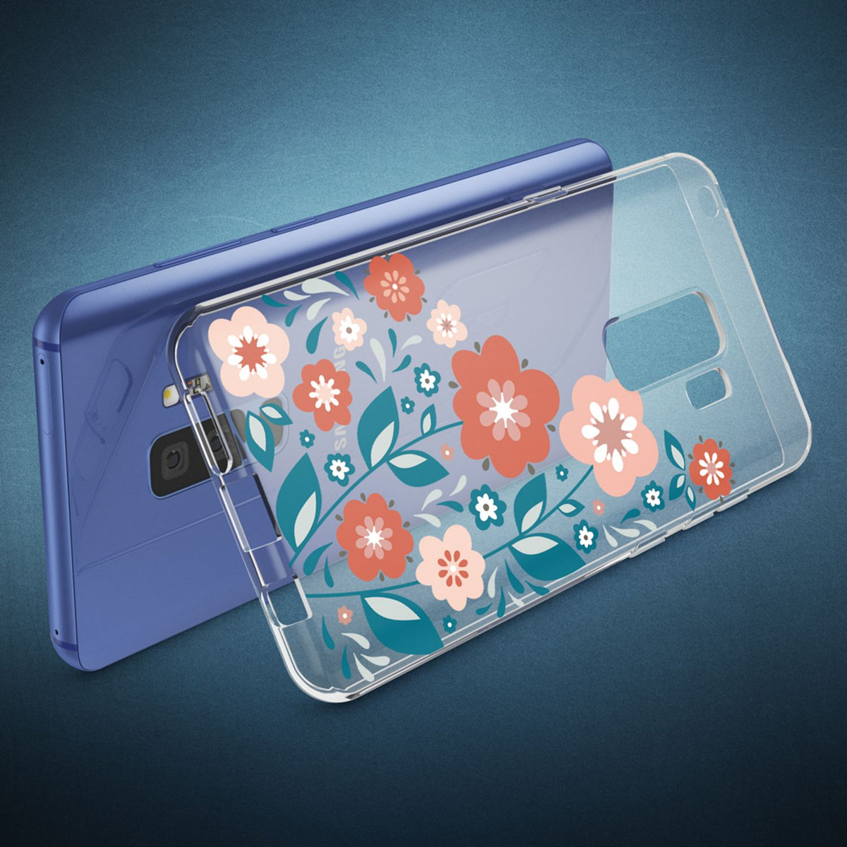 Handyhülle Samsung Galaxy S9 Plus TPU Silikon durchsichtig gemustert