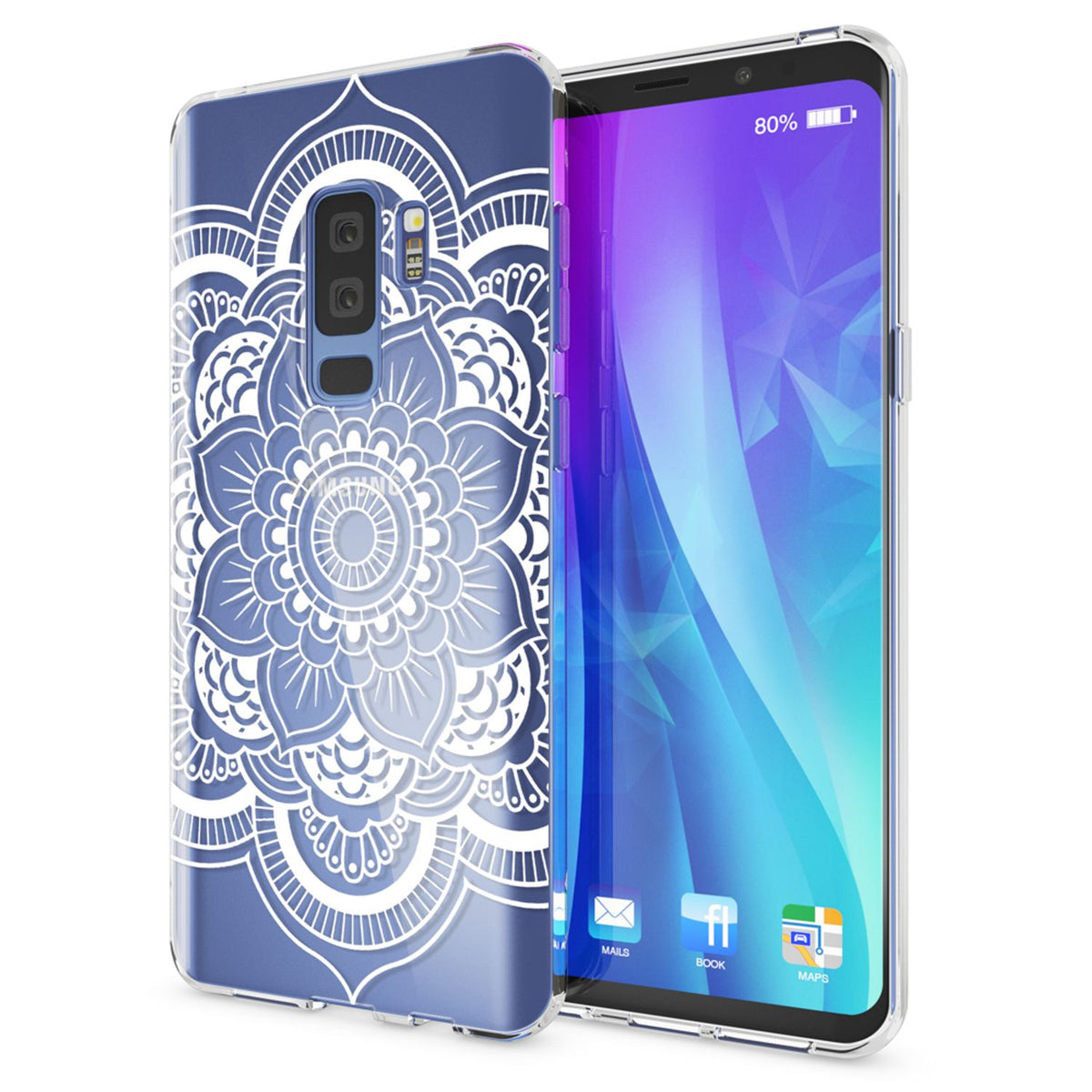 Handyhülle Samsung Galaxy S9 Plus TPU Silikon durchsichtig gemustert