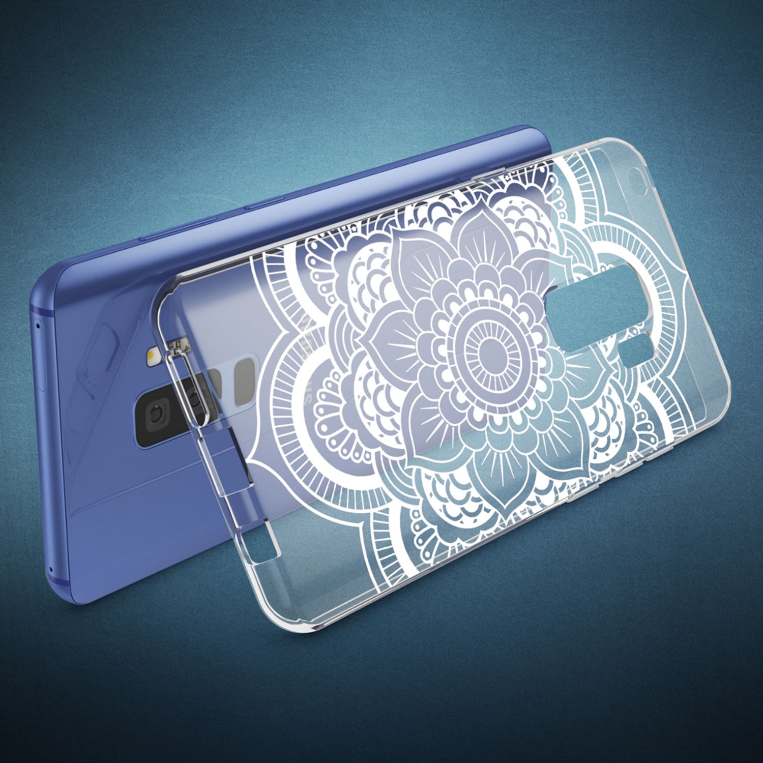 Handyhülle Samsung Galaxy S9 Plus TPU Silikon durchsichtig gemustert