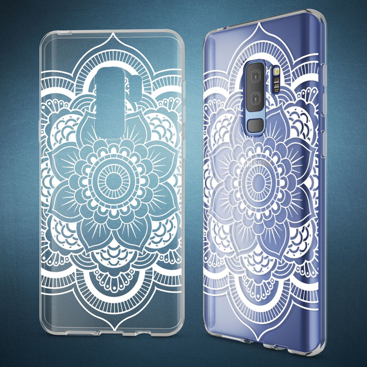 Handyhülle Samsung Galaxy S9 Plus TPU Silikon durchsichtig gemustert