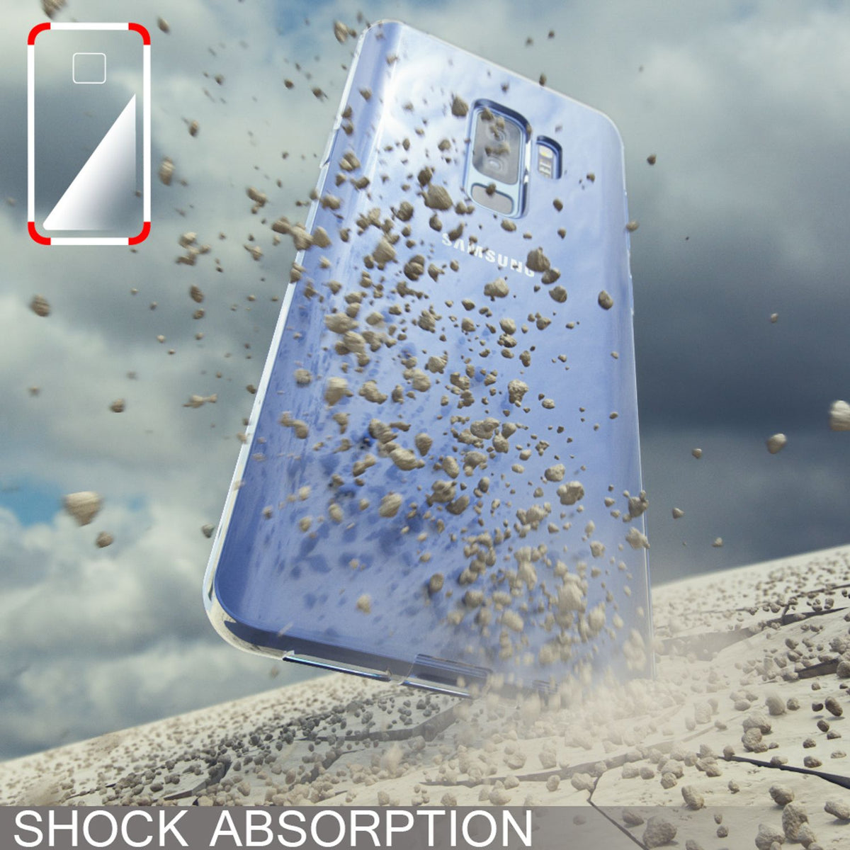 Handyhülle Samsung Galaxy S9 Plus TPU Silikon durchsichtig gemustert
