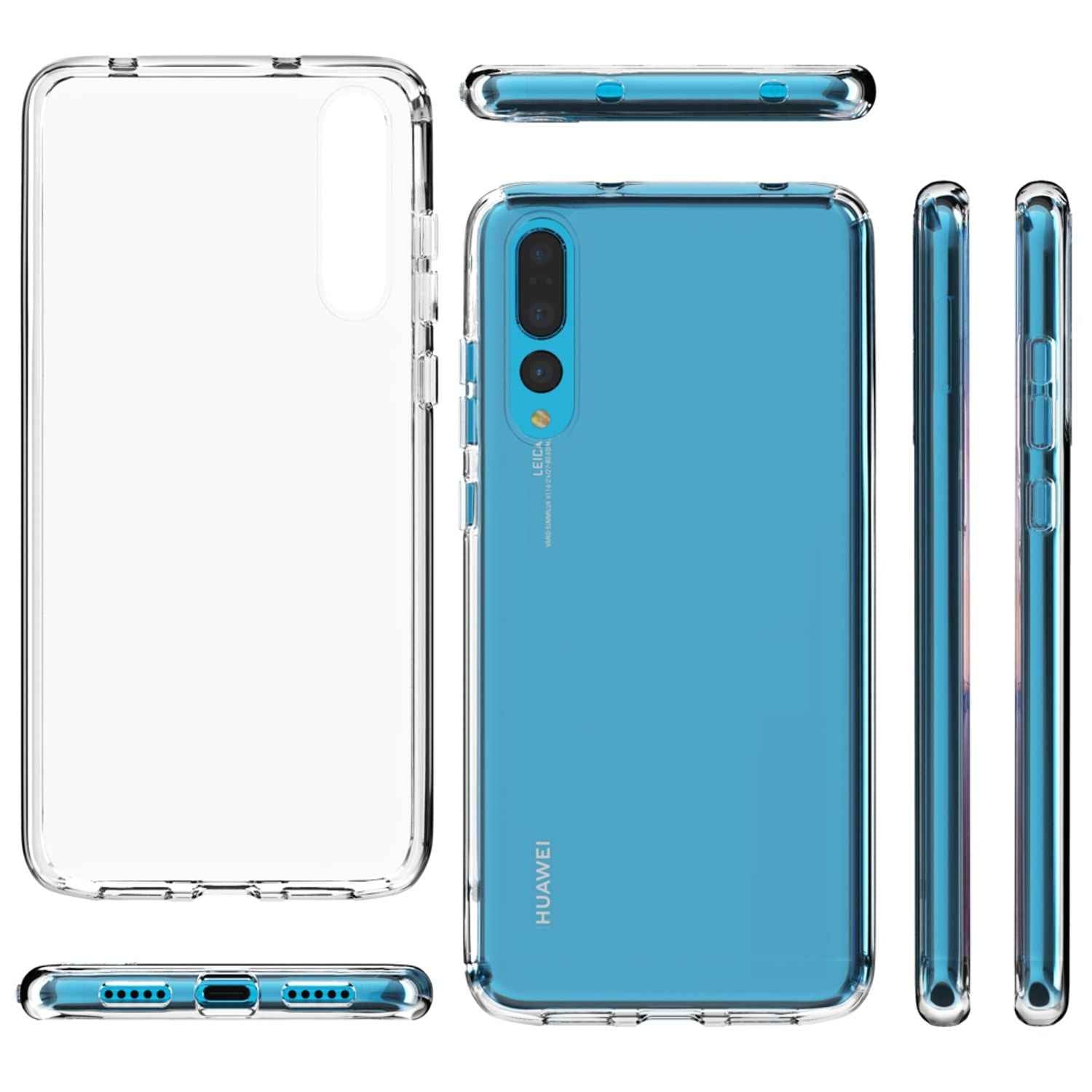 NALIA Handyhülle für Huawei P20 Pro Hülle, Durchsichtige Silikon Schutzhülle