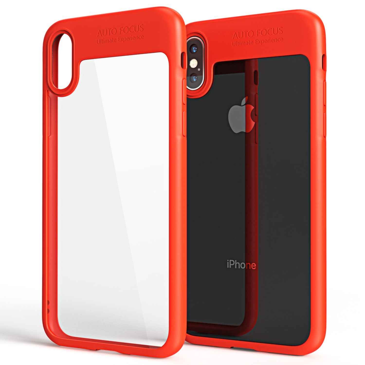 NALIA Hülle für iPhone X XS, Slim Hard Case Handy Schutz Back Cover Bumper Etui