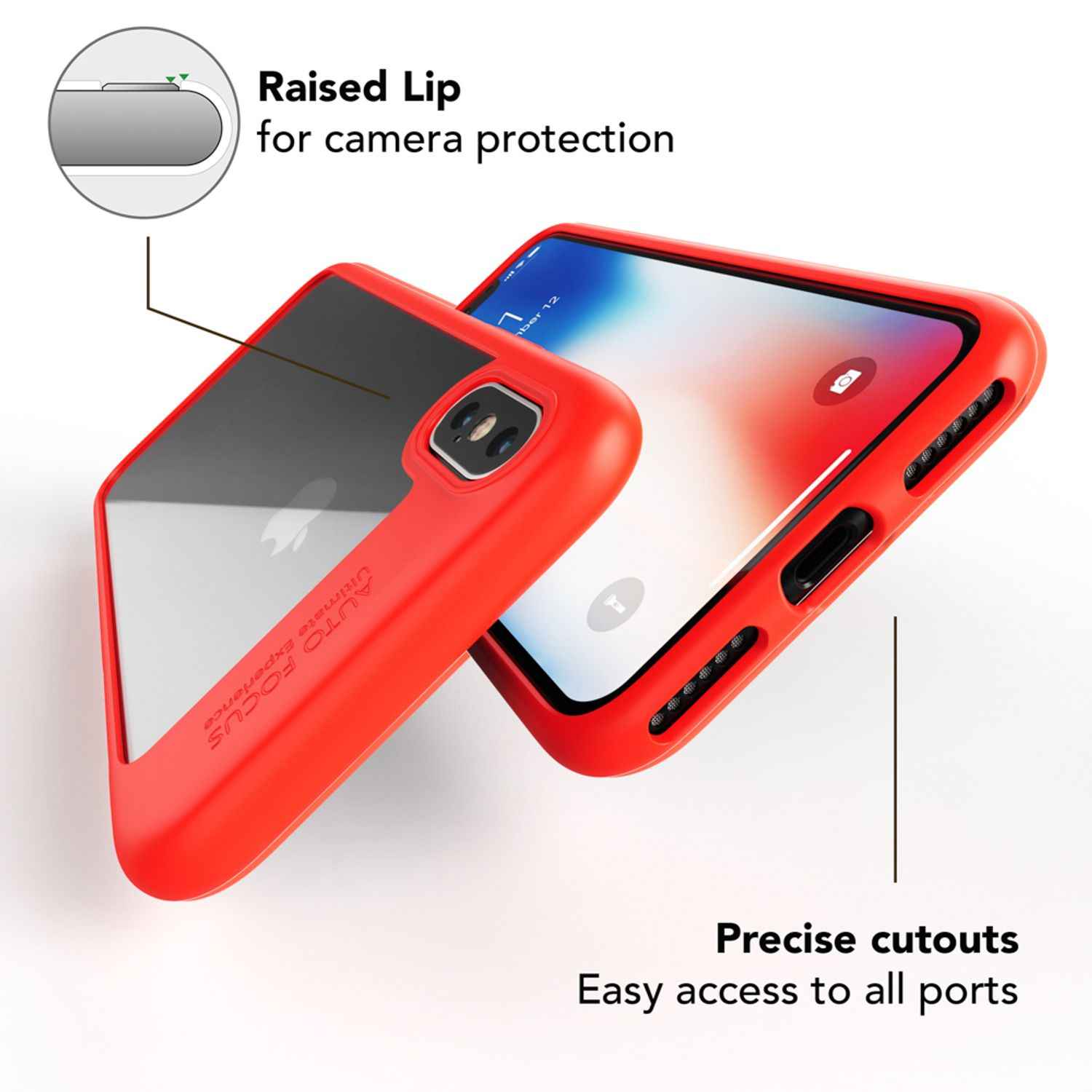 NALIA Hülle für iPhone X XS, Slim Hard Case Handy Schutz Back Cover Bumper Etui