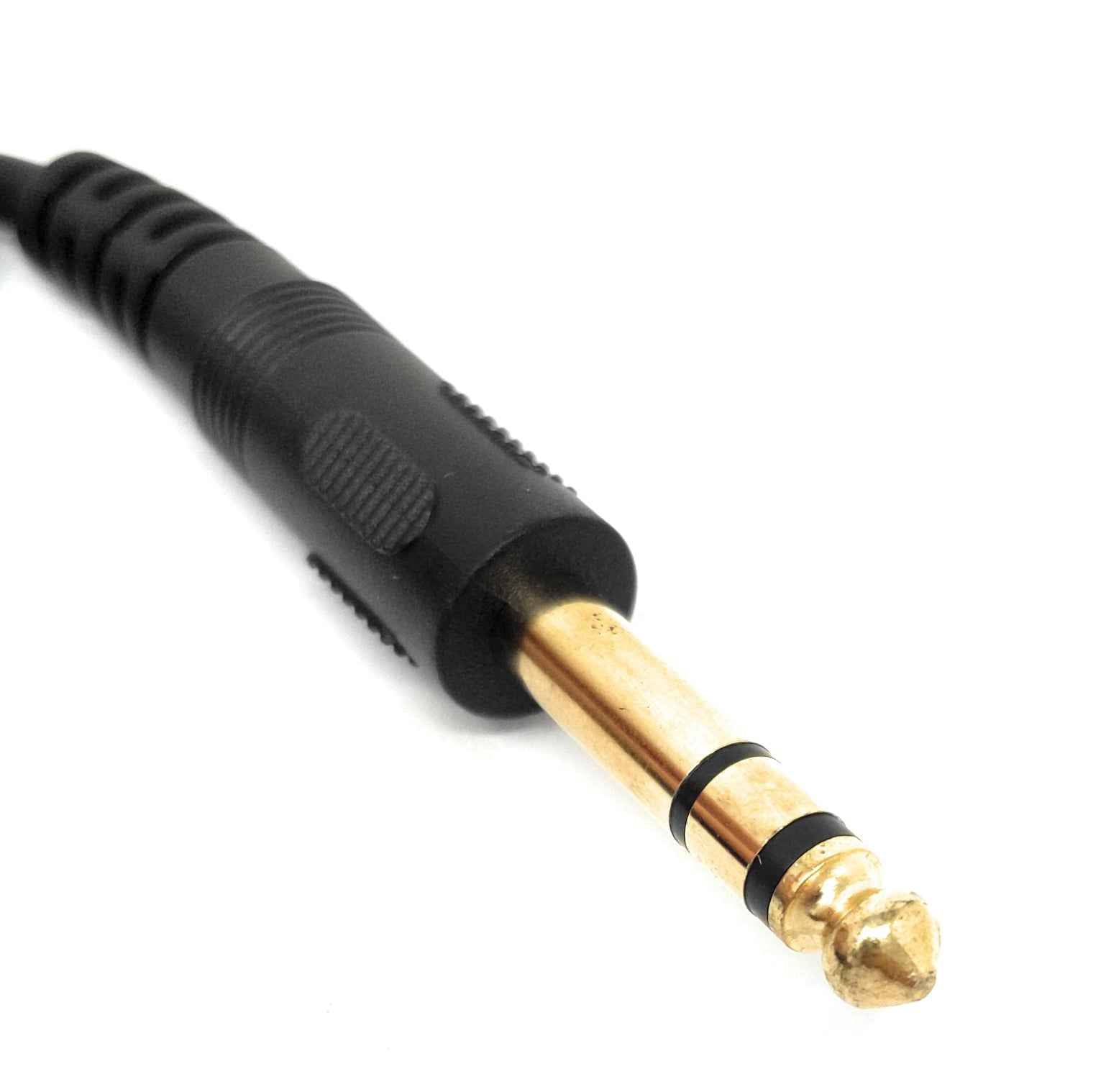 SYSTEM-S Audio Kabel 150 cm Stereo AUX Klinke 6,35 mm Stecker zu 3,5 mm Buchse Schwarz