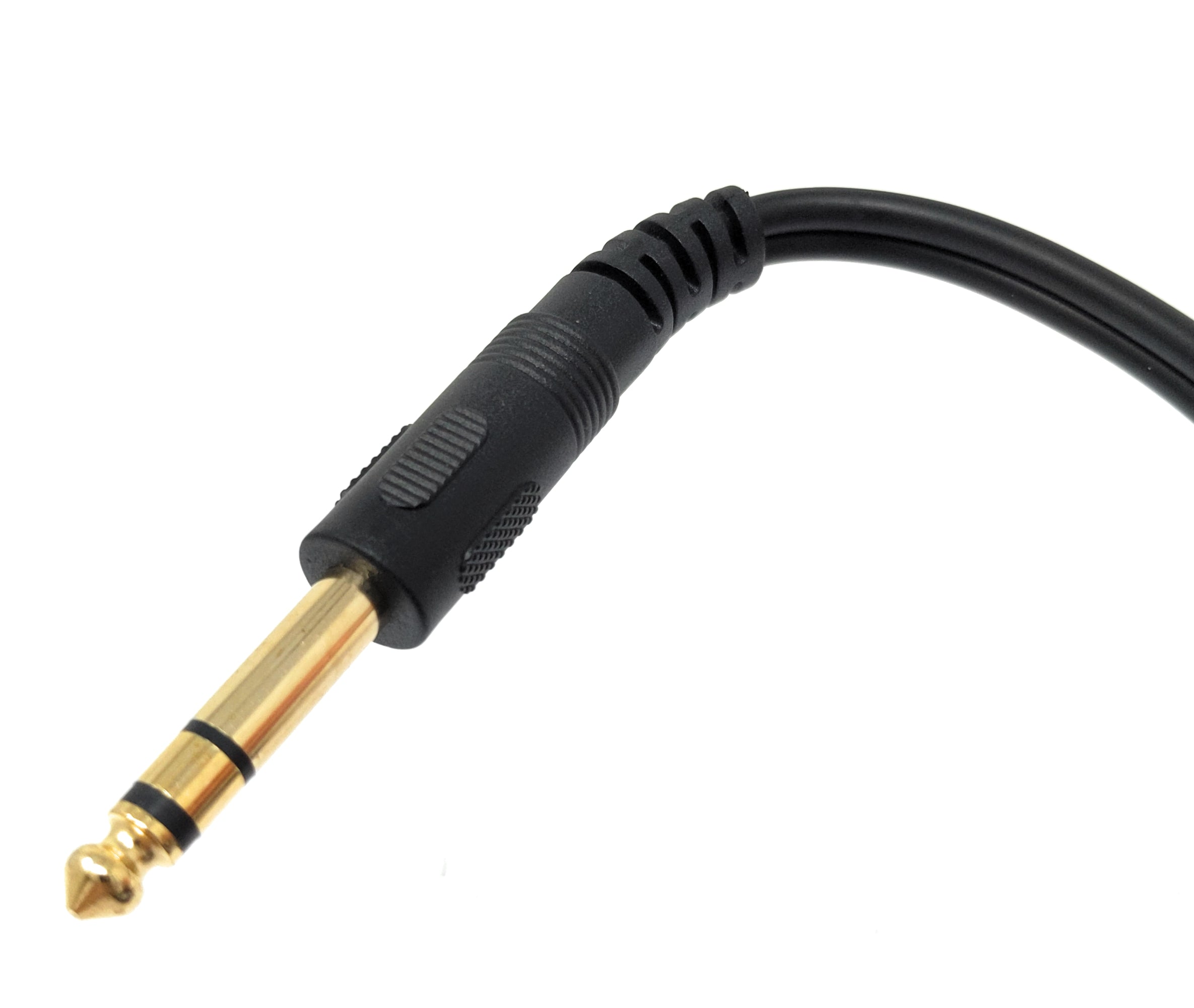 Audio Y Kabel 150 cm 6,35 mm Stereo AUX Klinke Stecker & Winkel schwarz 81512234