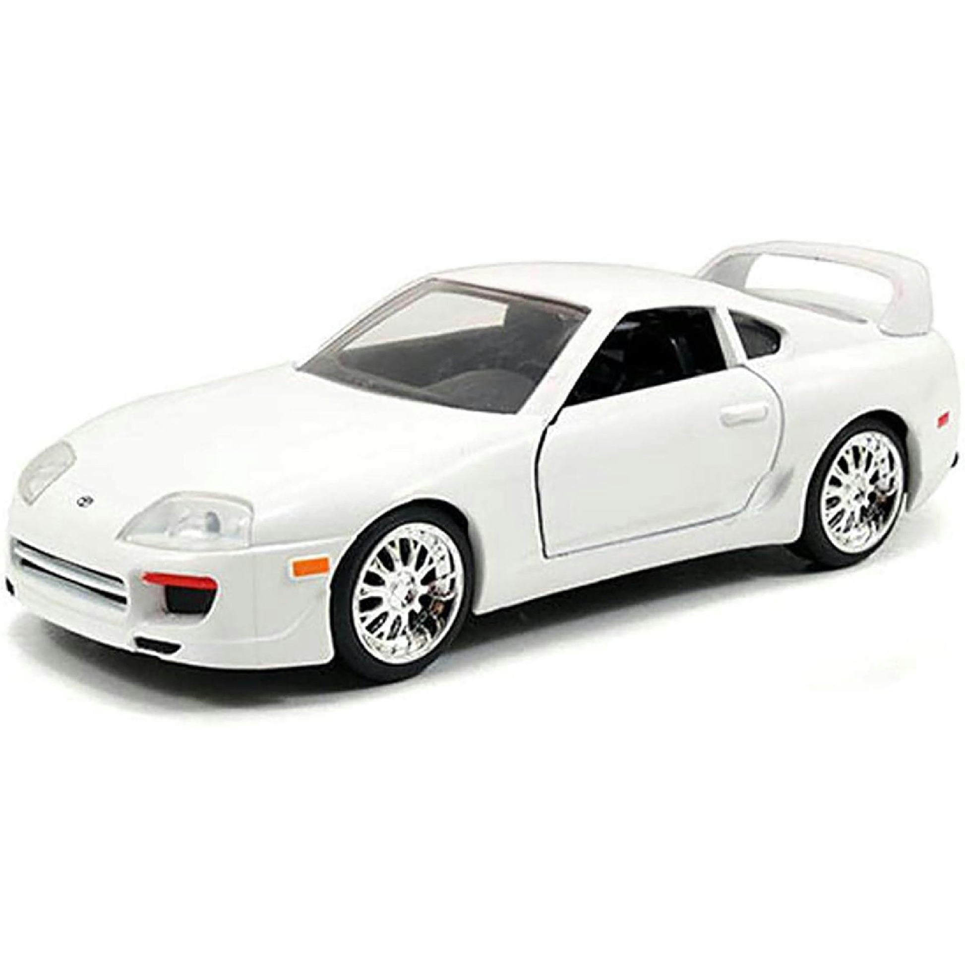 Jada Toys Fast & Furious Brian's 1995 Toyota Supra, Auto, Spielzeugauto aus Die-cast, öffnende Türen, Kofferraum & Motorhaube, Maßstab 1:24, weiß Hauptansicht