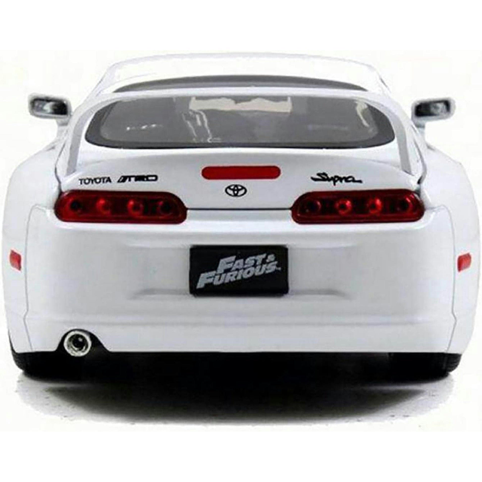 Jada Toys Fast & Furious Brian's 1995 Toyota Supra, Auto, Spielzeugauto aus Die-cast, öffnende Türen, Kofferraum & Motorhaube, Maßstab 1:24, weiß Hauptansicht