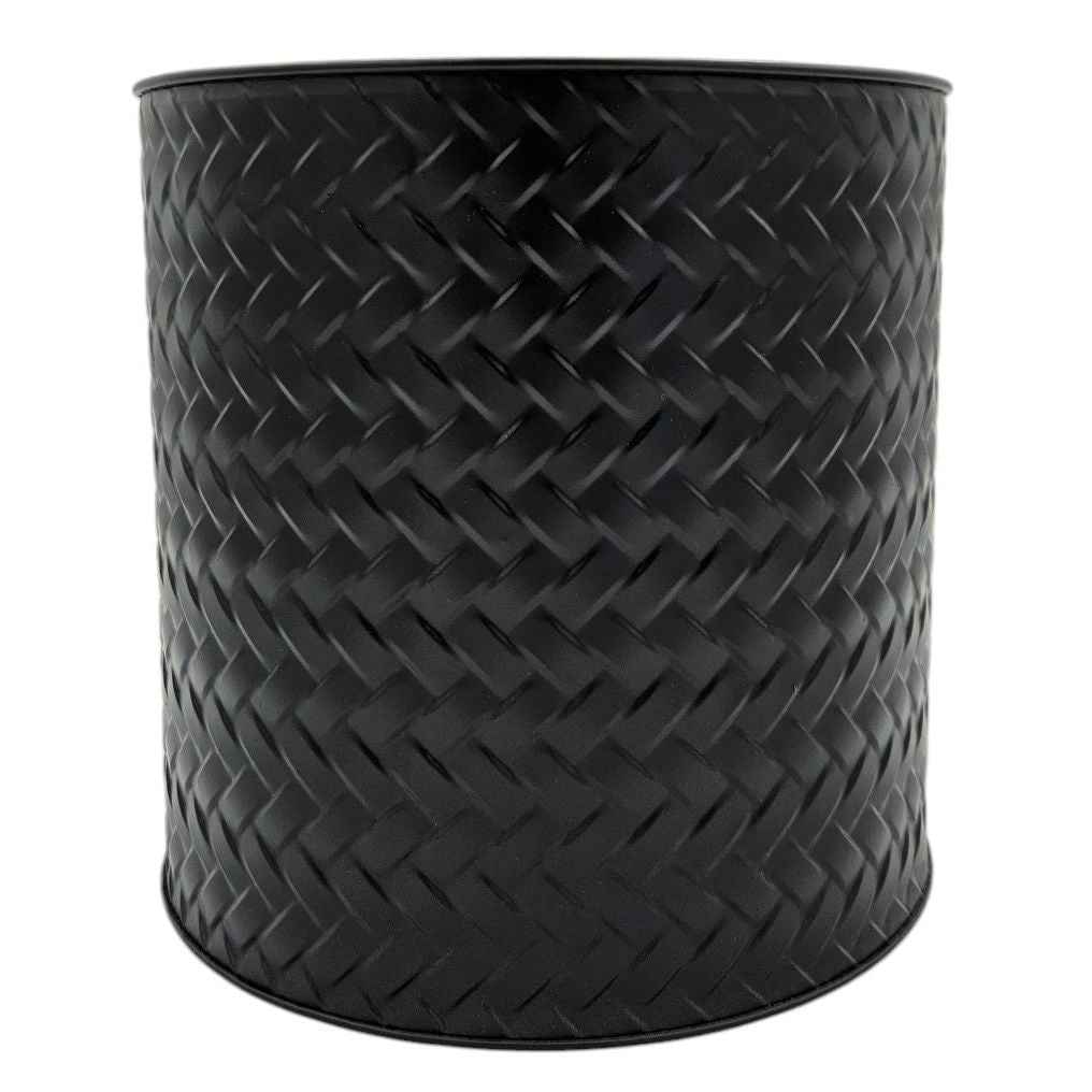 Blumentopf Übertopf Pflanzenkübel Topf Kübel 3er Set schwarz rund Metall Matt