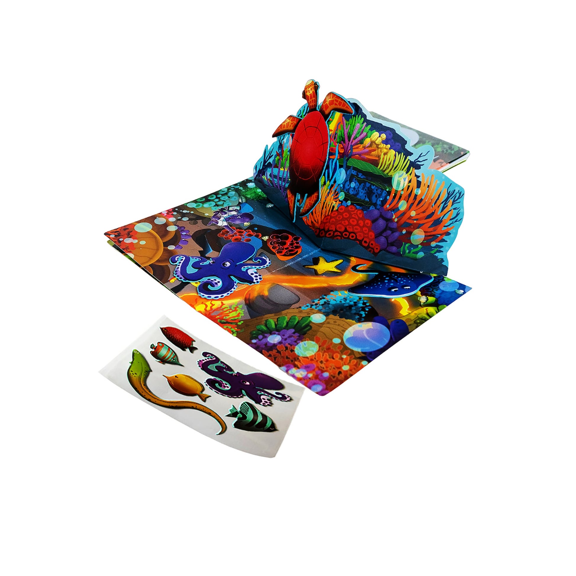 Spielbuch 3 in 1 Tropics mit Wassermalstift und Aufklebern mehrfarbig – Produktbild 5