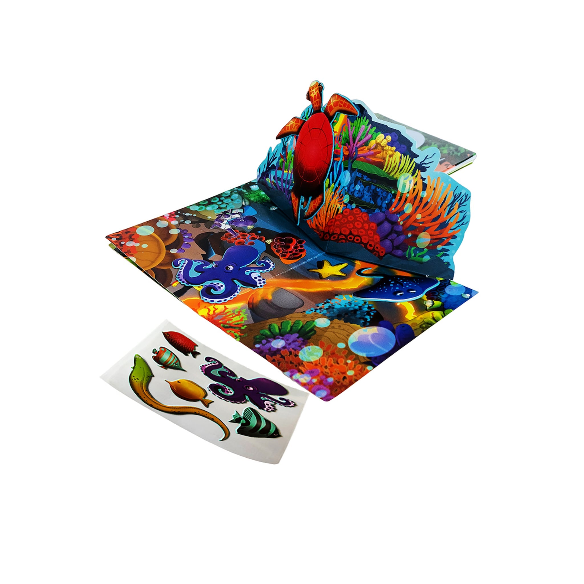 Spielbuch 3 in 1 Tropics mit Wassermalstift und Aufklebern mehrfarbig – Produktbild 5