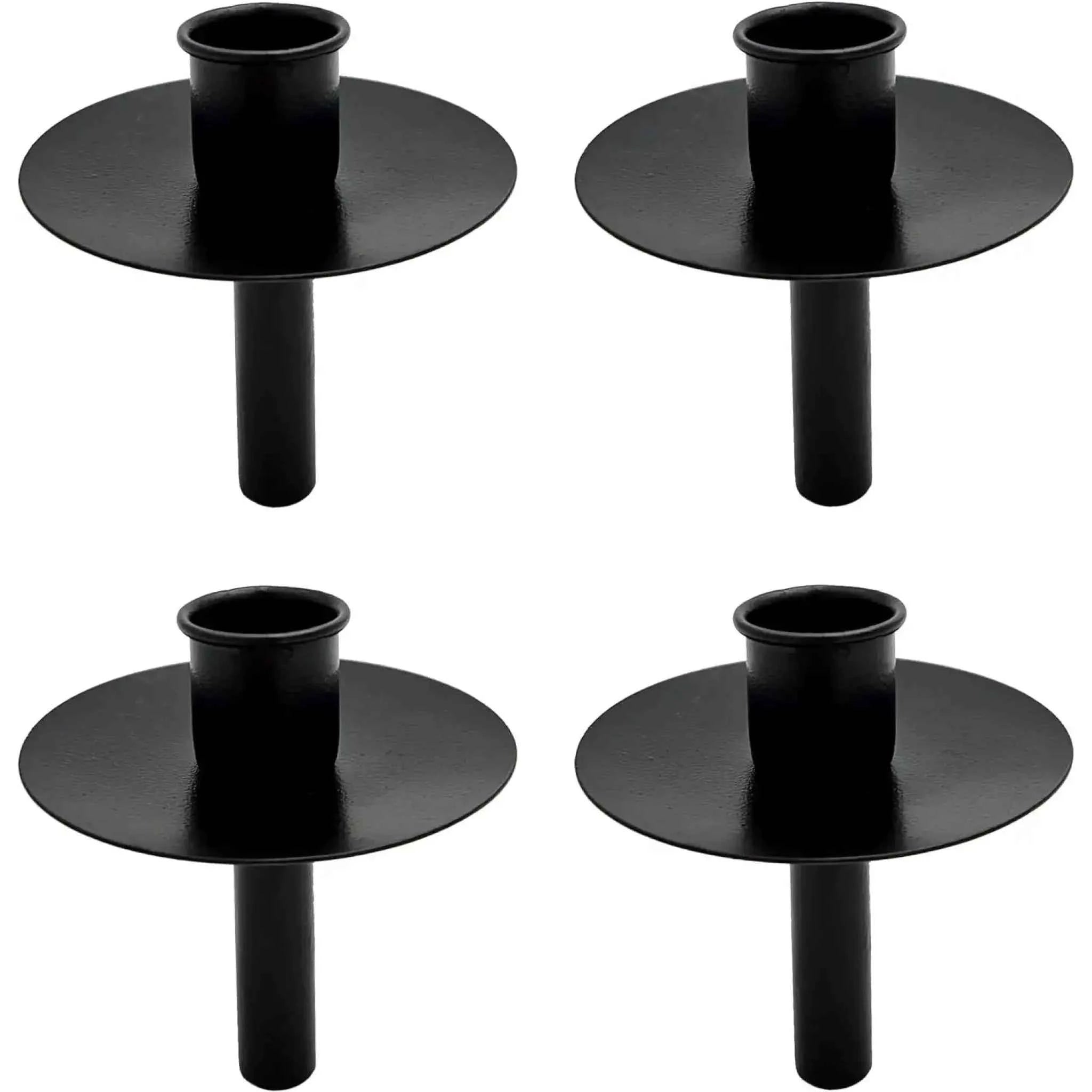 4 STÜCK Kerzenhalter für Flaschen Metall schwarz Kerze Flasche Stabkerzenhalter