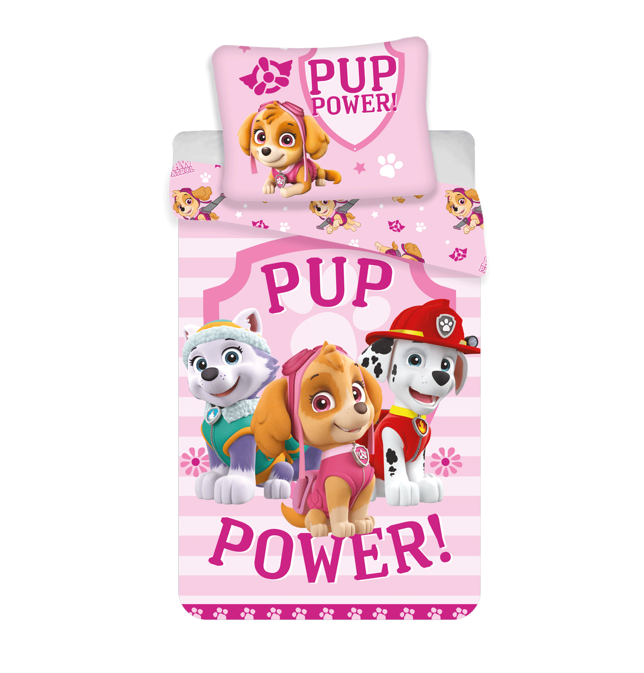 Bettwäsche-Set Paw Patrol rosa Baumwolle 140x200 cm Decke und Kissen | Tinisu
