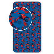 Spannbettlaken Spiderman 90x200 cm 100% Baumwolle blau Einzelbett | Tinisu