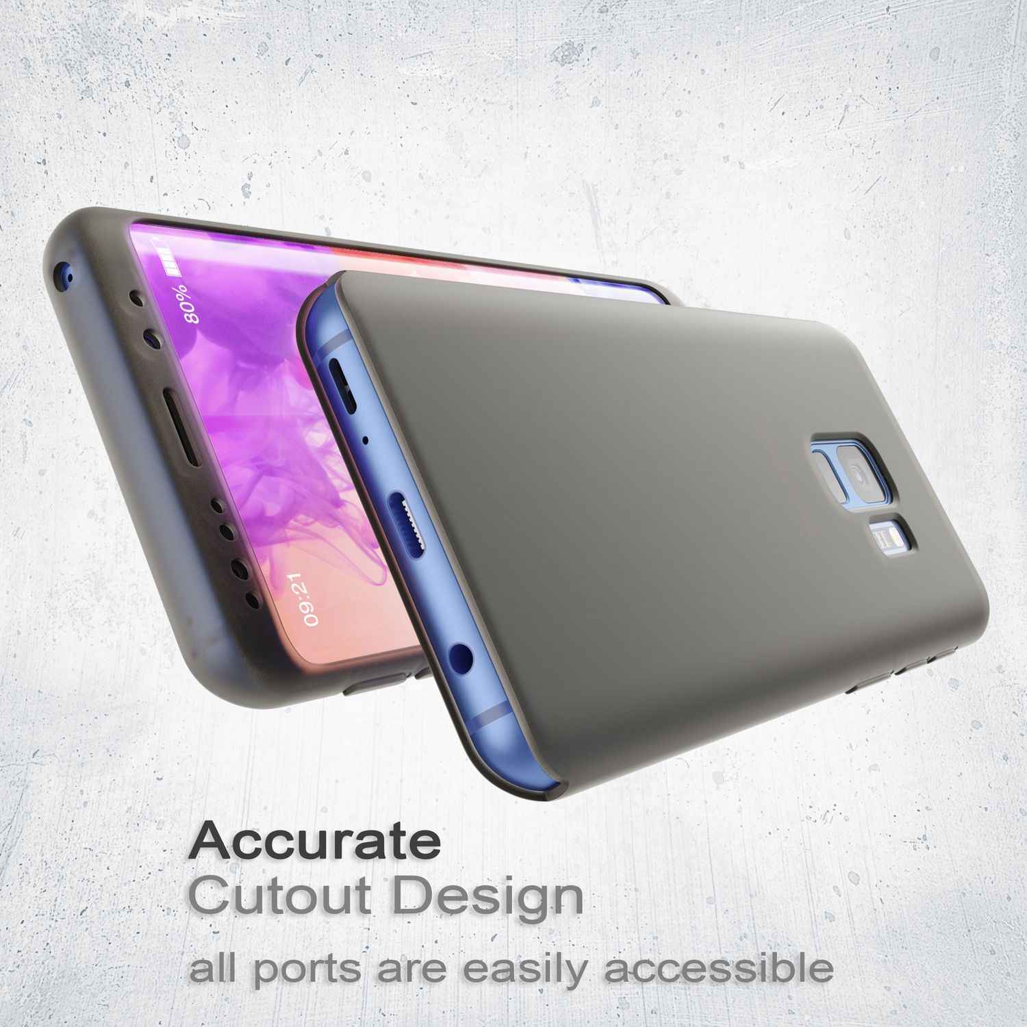NALIA 360 Grad Handy Hülle für Samsung Galaxy S9, Full Cover Case Silikon Bumper