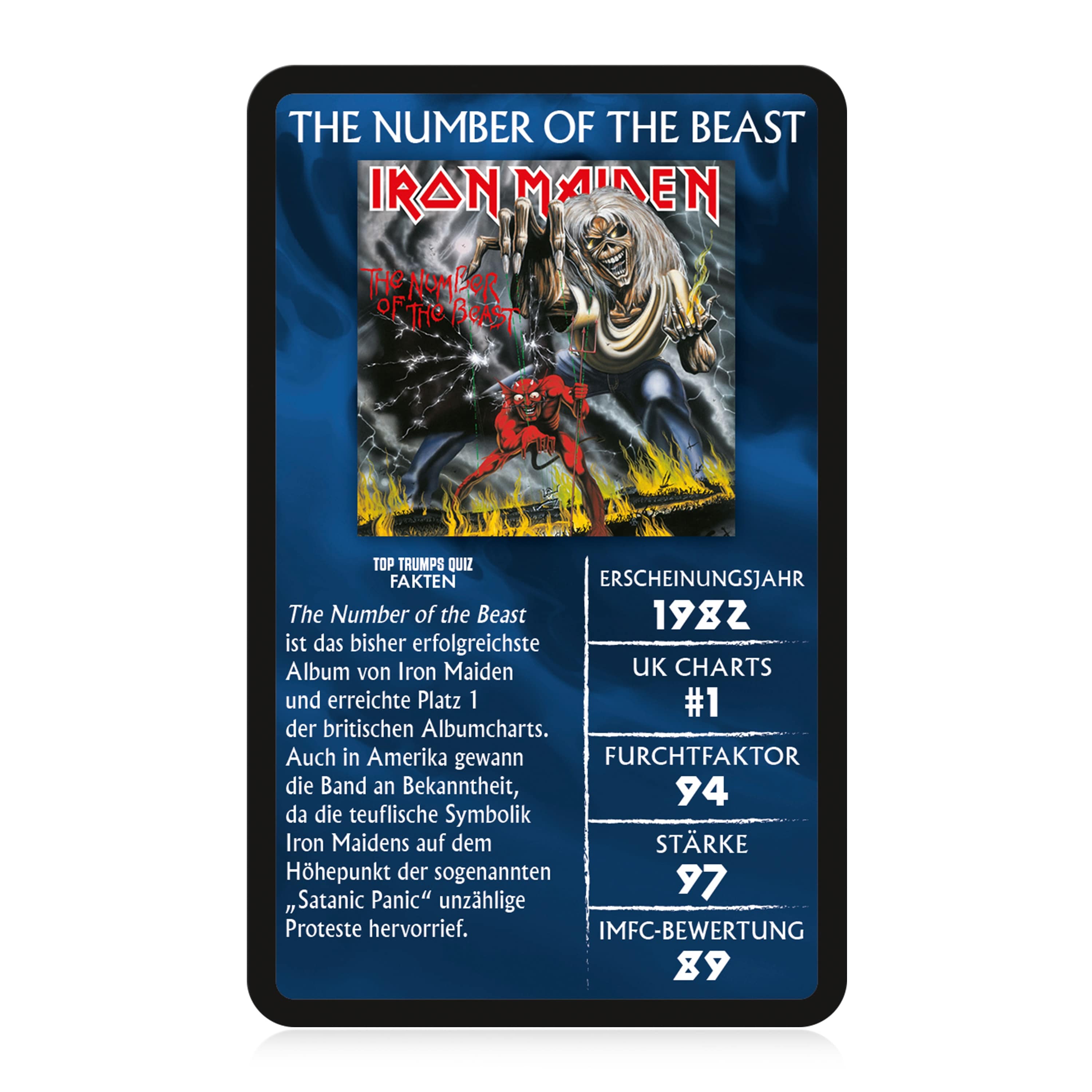 Top Trumps Kartenspiel Iron Maiden Collectables Blau | Tinisu