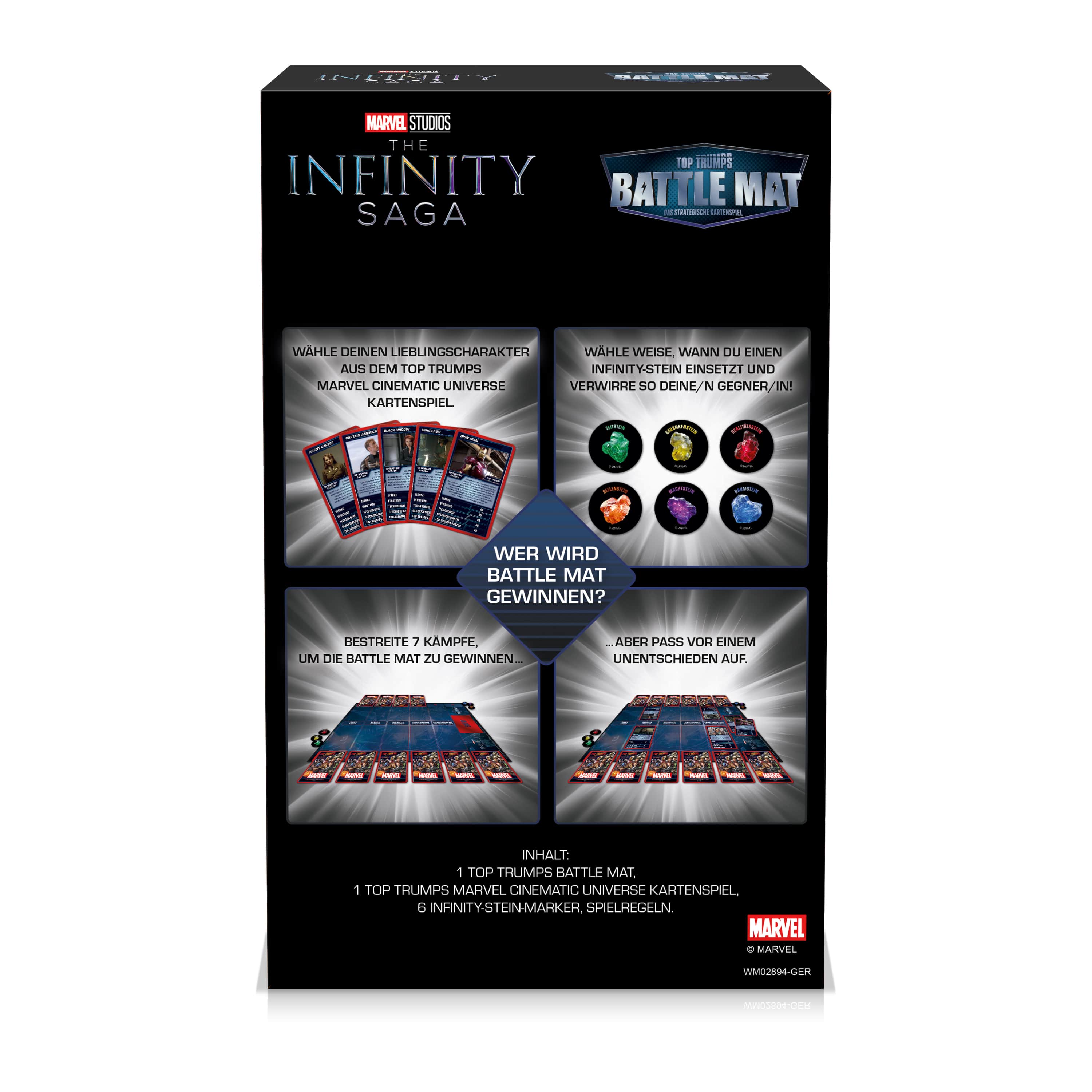 Brettspiel Battle Mat Marvel mit 6 Tokens ab 8 Jahren | Tinisu