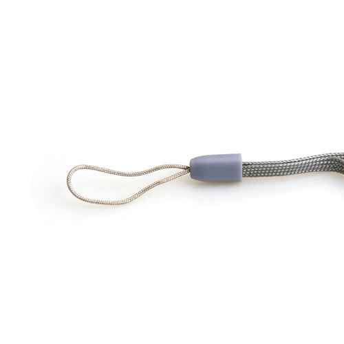 SYSTEM-S Halsband Umhängeband Trageband mit Schlaufe in Grau für Smartphone MP3-Player