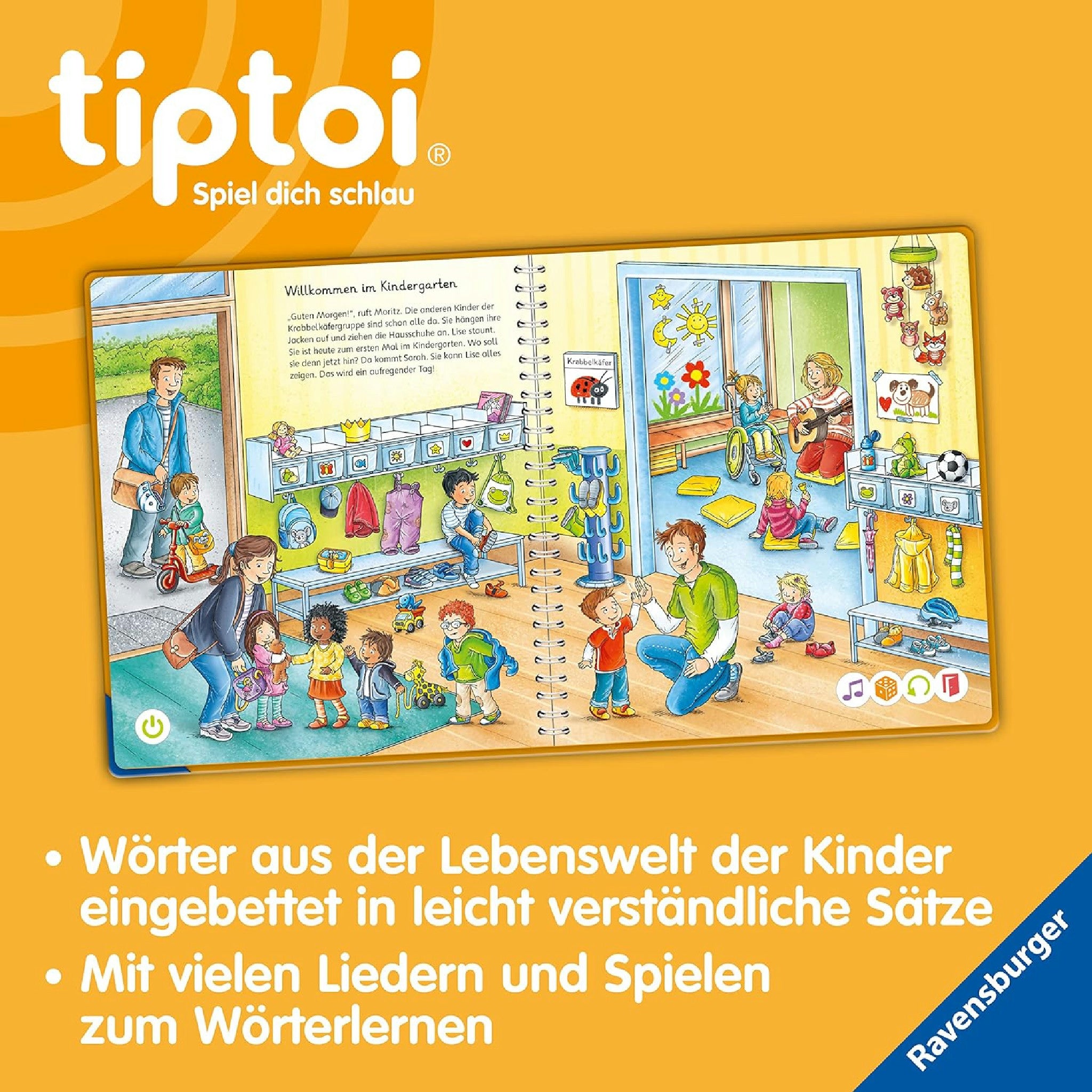 Ravensburger tiptoi Starter-Set 00113: Stift und Wörter-Bilderbuch Kindergarten - Lernspiele für Kinder ab 3 Jahren - Spielzeug ab 3 Jahre Hauptansicht