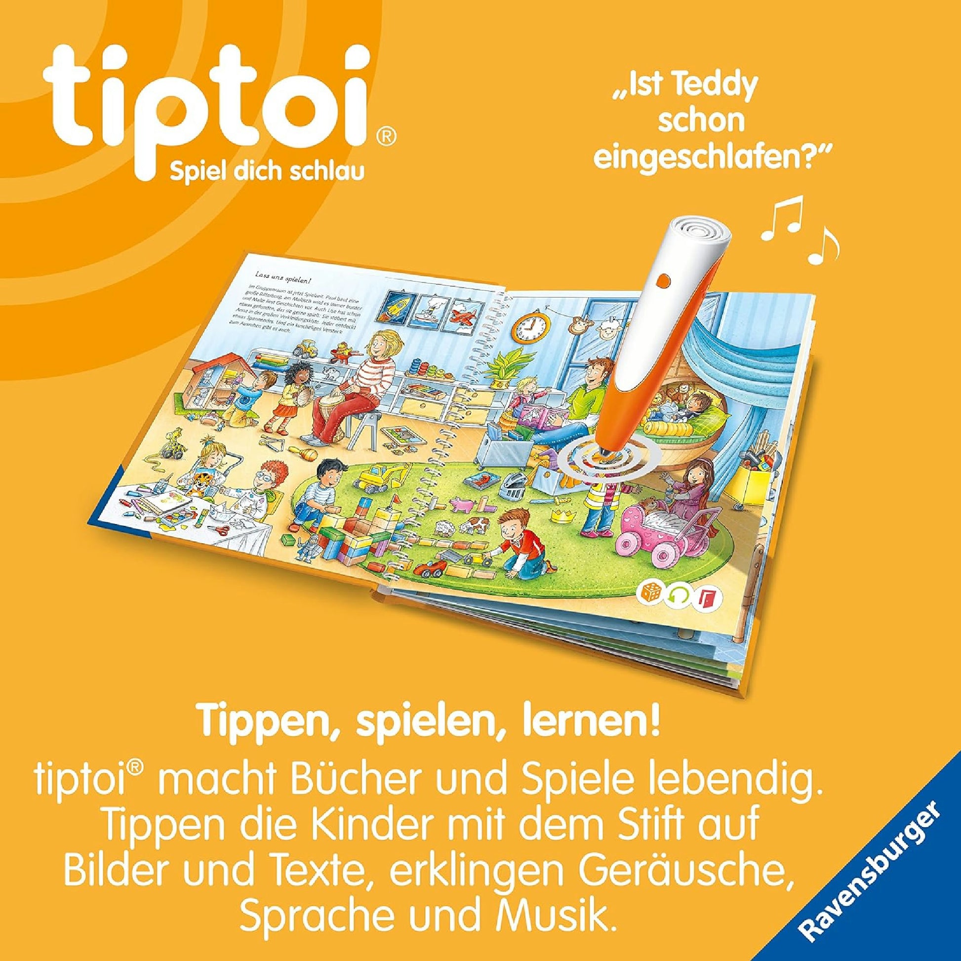 Ravensburger tiptoi Starter-Set 00113: Stift und Wörter-Bilderbuch Kindergarten - Lernspiele für Kinder ab 3 Jahren - Spielzeug ab 3 Jahre Hauptansicht