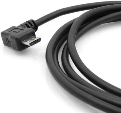 SYSTEM-S 2m meter Micro USB 2.0 Kabel gewinkelt 90 grad Winkelstecker (rechts/male) Datenkabel und Ladekabel