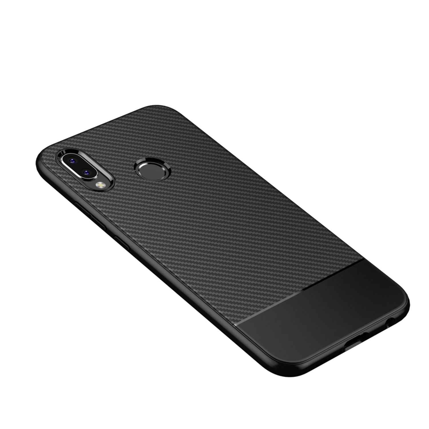 Huawei P20 Lite Handy Hülle von NALIA, Slim Soft Silikon Case Dünne Carbon Look