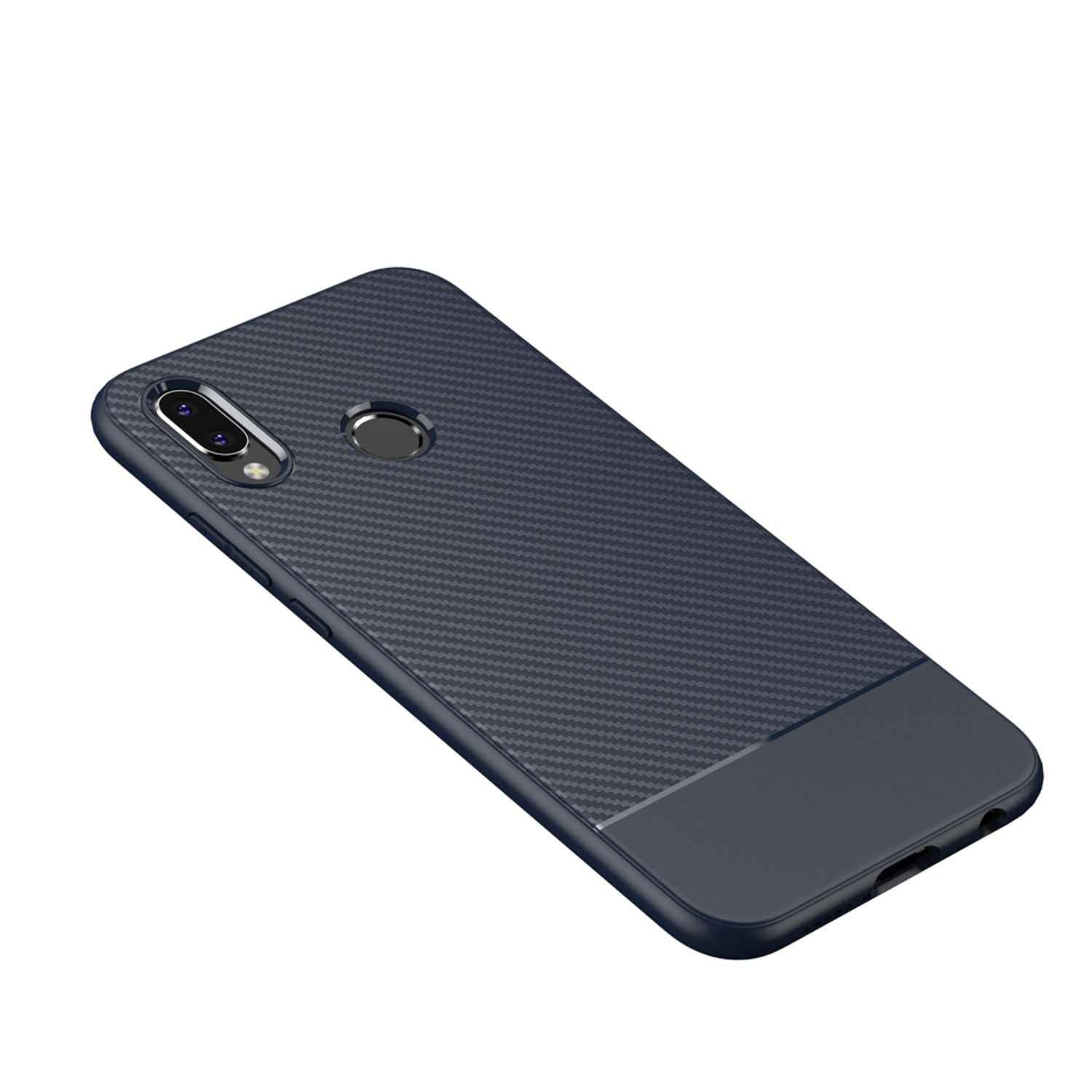 Huawei P20 Lite Handy Hülle von NALIA, Slim Soft Silikon Case Dünne Carbon Look