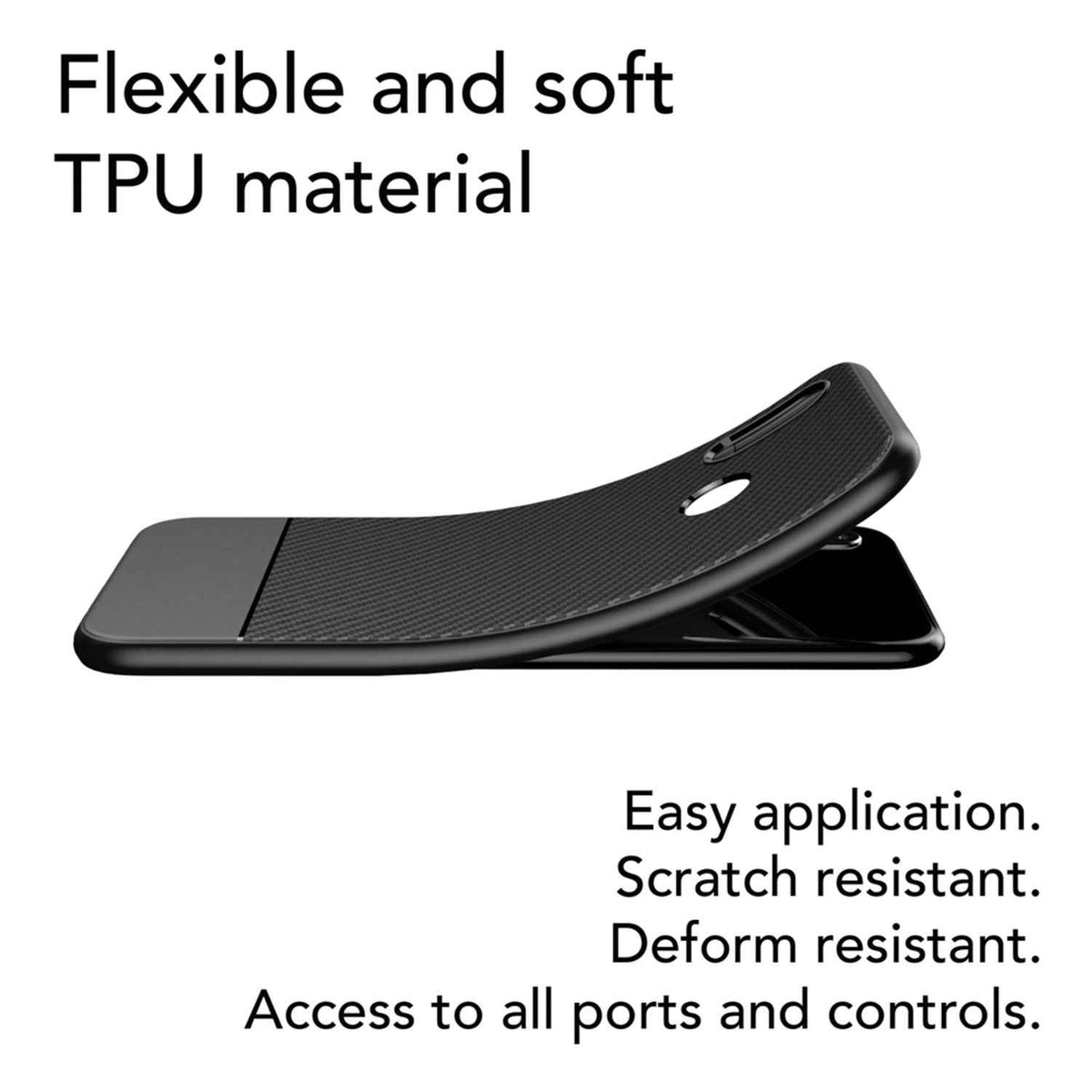 Huawei P20 Lite Handy Hülle von NALIA, Slim Soft Silikon Case Dünne Carbon Look