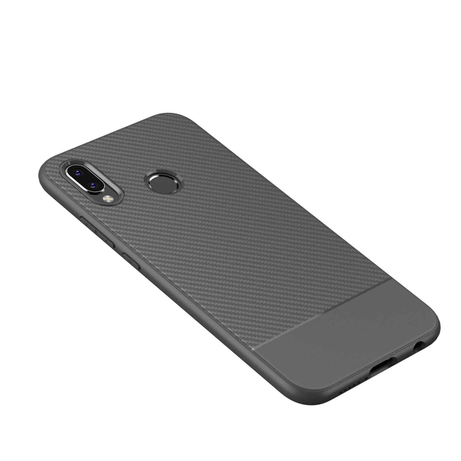 Huawei P20 Lite Handy Hülle von NALIA, Slim Soft Silikon Case Dünne Carbon Look