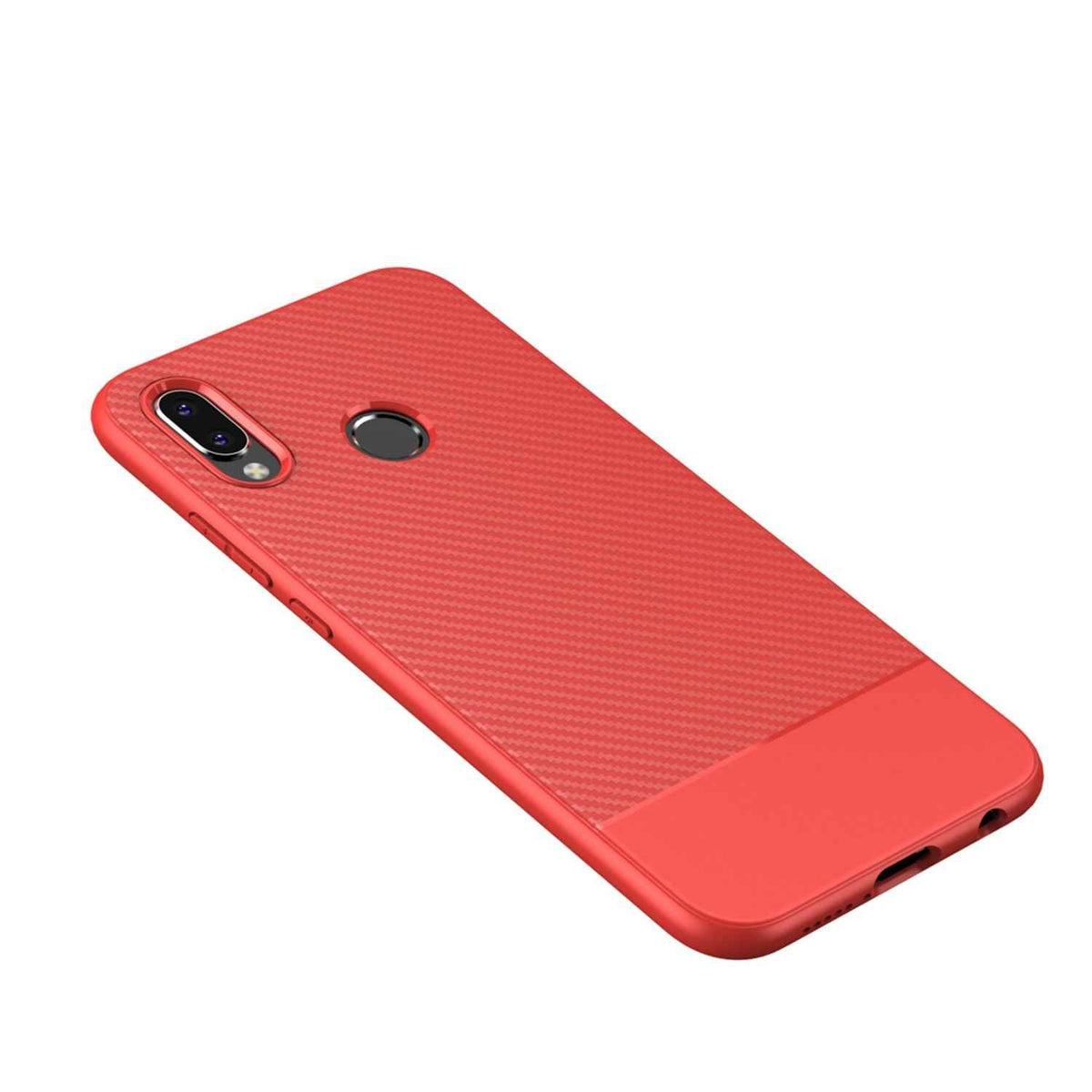 Huawei P20 Lite Handy Hülle von NALIA, Slim Soft Silikon Case Dünne Carbon Look