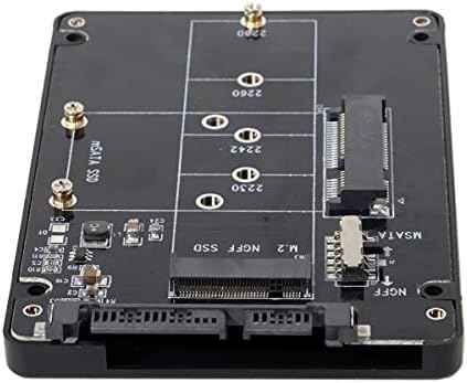 System-S SATA Y Adapter 3.0 zu M.2 NGFF B-Key & mSATA SSD mit Hülle Kabel in Schwarz