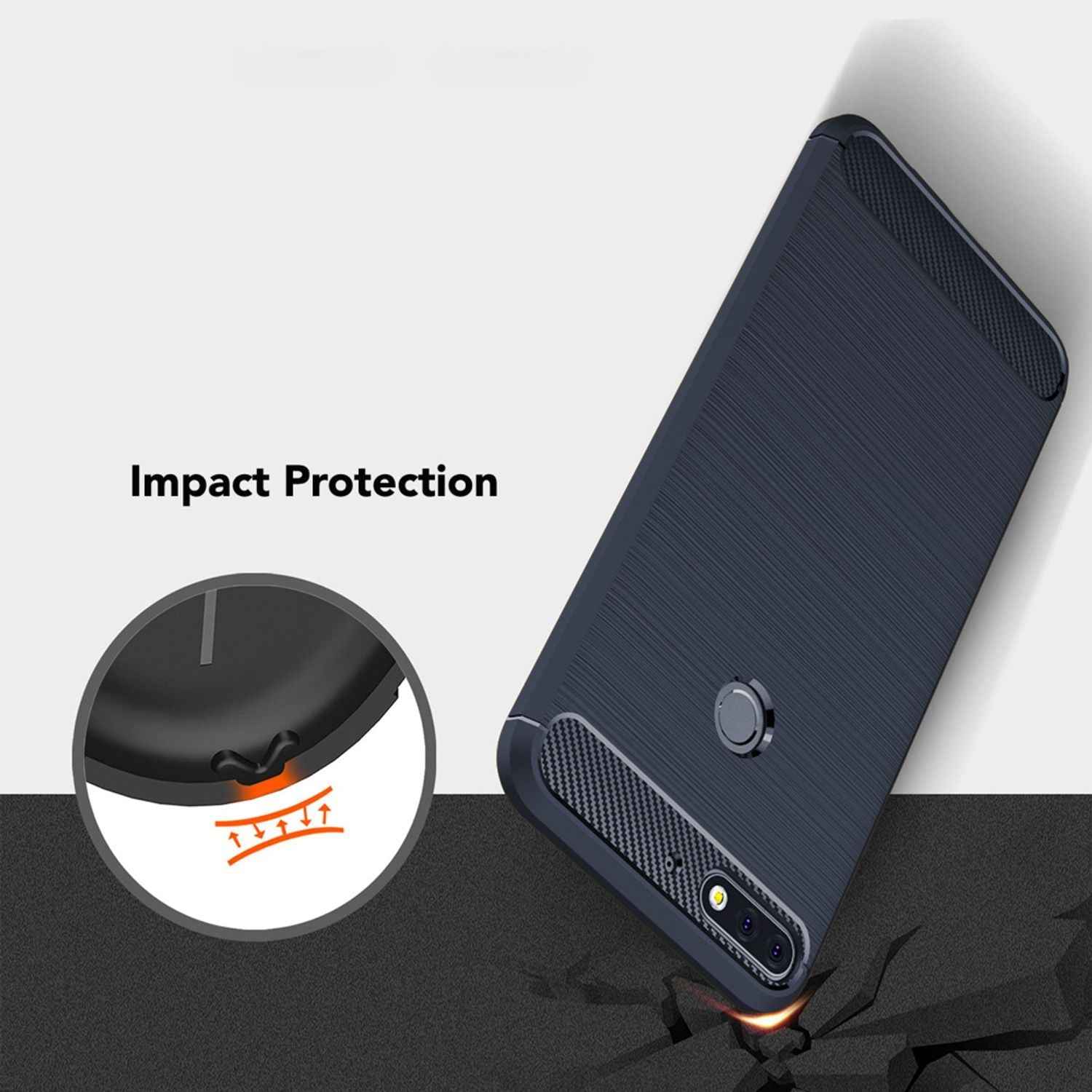NALIA Hülle Handyhülle für Huawei Y7 (2018), Slim Silikon Case Schutz Cover Etui