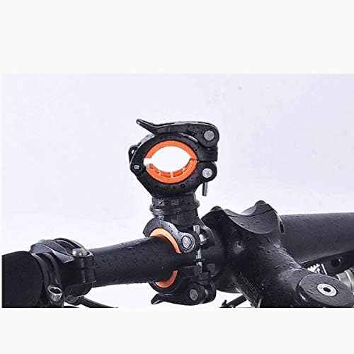 SYSTEM-S Fahrrad Halterung Befestigung in Schwarz Orange für Lampe Fahrradpumpe