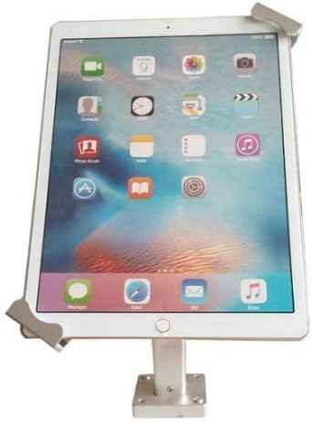 System-S Universal Präsentation Wandhalter mit gebogenem Haltearm abschließbar Wandhalterung für Tablet PC´s von 7- 10 Zoll