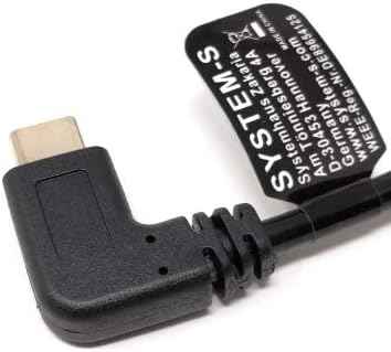 SYSTEM-S USB Kabel Typ A auf USB Typ C 3.1 90° gewinkelt  Spiralkabel  40 Bis 100 cm