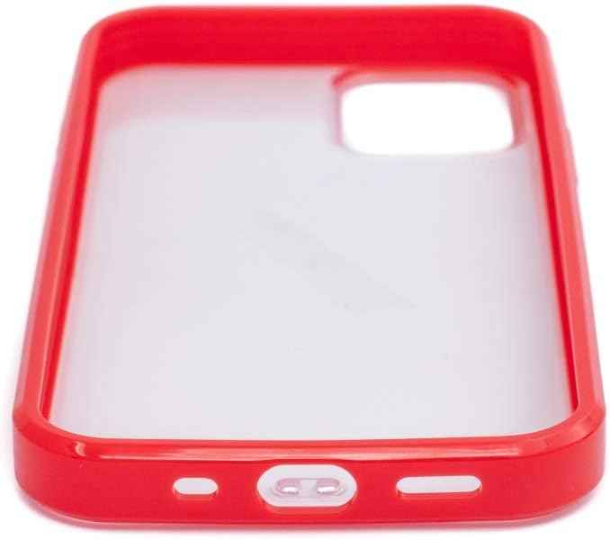 SYSTEM-S Schutzhülle aus Silikon in Rot Transparent Hülle kompatibel mit iPhone 12 Mini