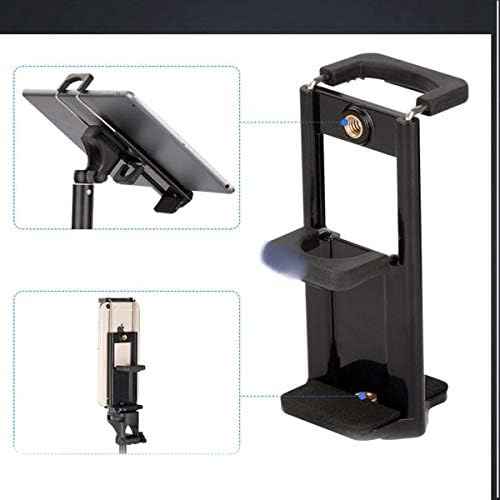 SYSTEM-S Universal 2in1 Stativadapter Aufsatz mit Gewinde Halterung Klemm Adapter für Tablet PC und Smartphone
