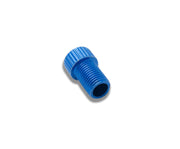 Ventiladapter Presta auf Schrader Aluminium blau 15 mm | System-S