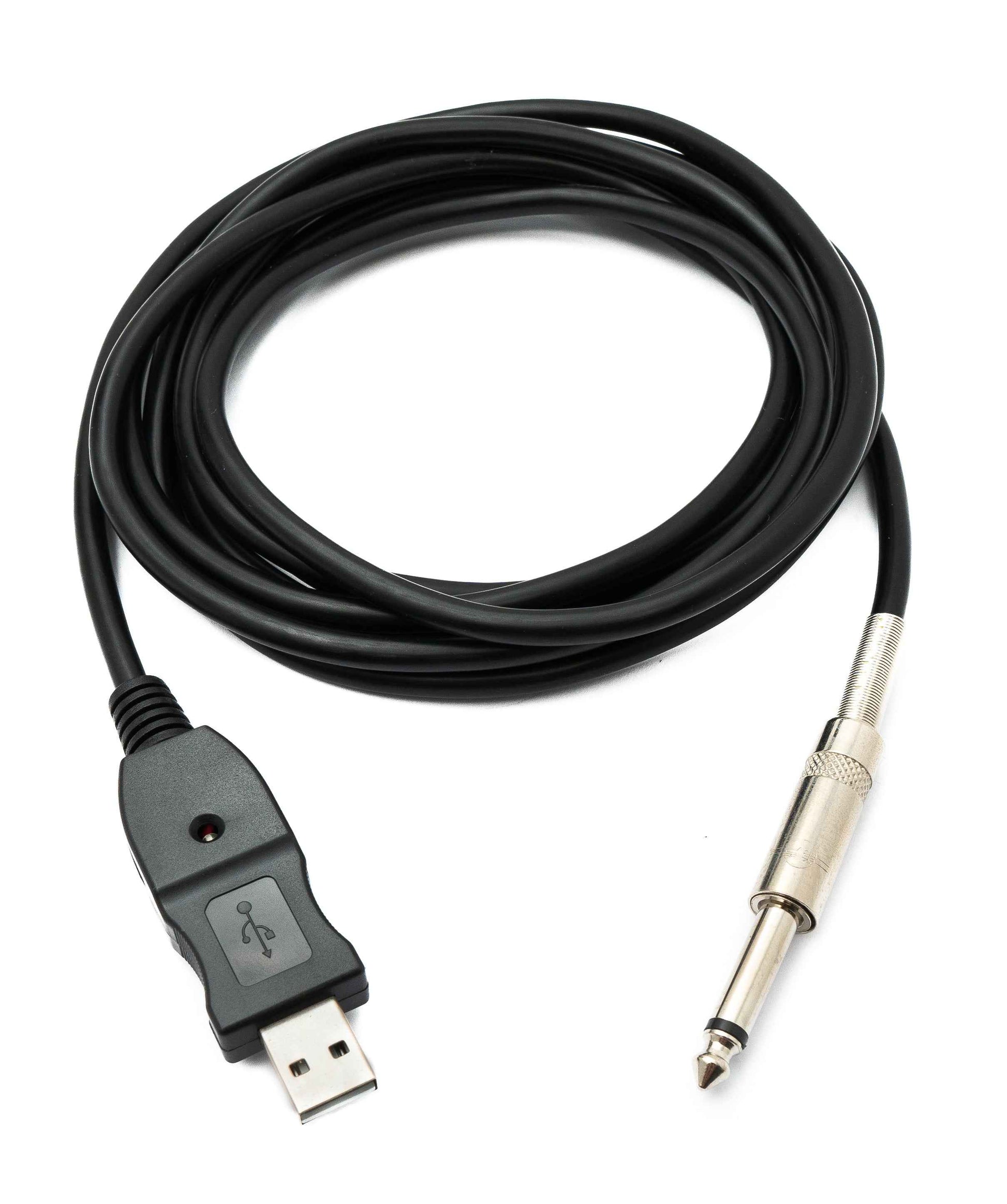 SYSTEM-S 3 meter USB Gitarrenkabel Basskabel Kabel Klinkenstecker USB zu Audio 1/4  6.3mm Male