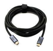 SYSTEM-S USB4 USB Kabel 300 cm Typ C Stecker zu Stecker 20 Gbit/s USB 4.0 geflochten Schwarz