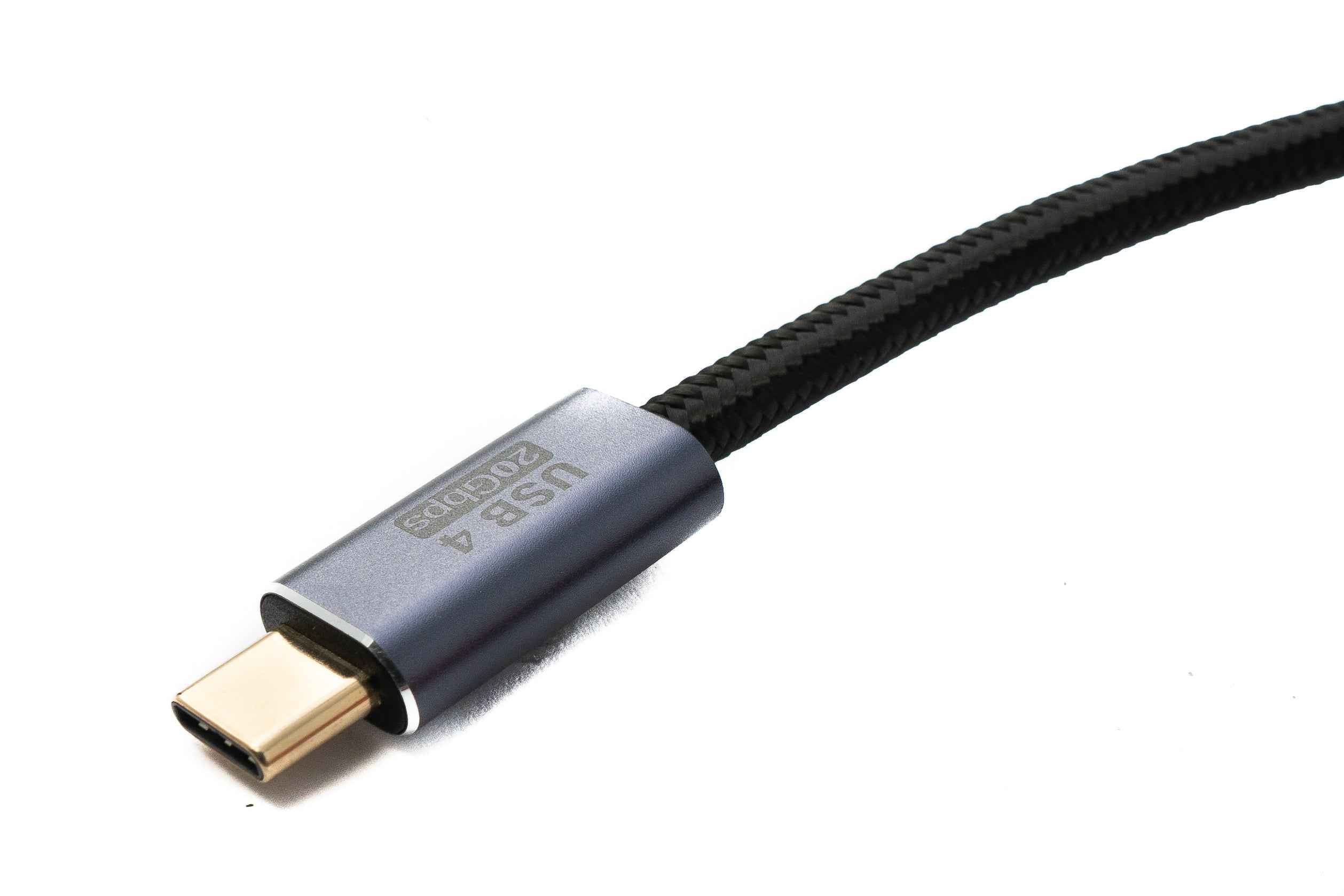 SYSTEM-S USB4 USB Kabel 300 cm Typ C Stecker zu Stecker 20 Gbit/s USB 4.0 geflochten Schwarz