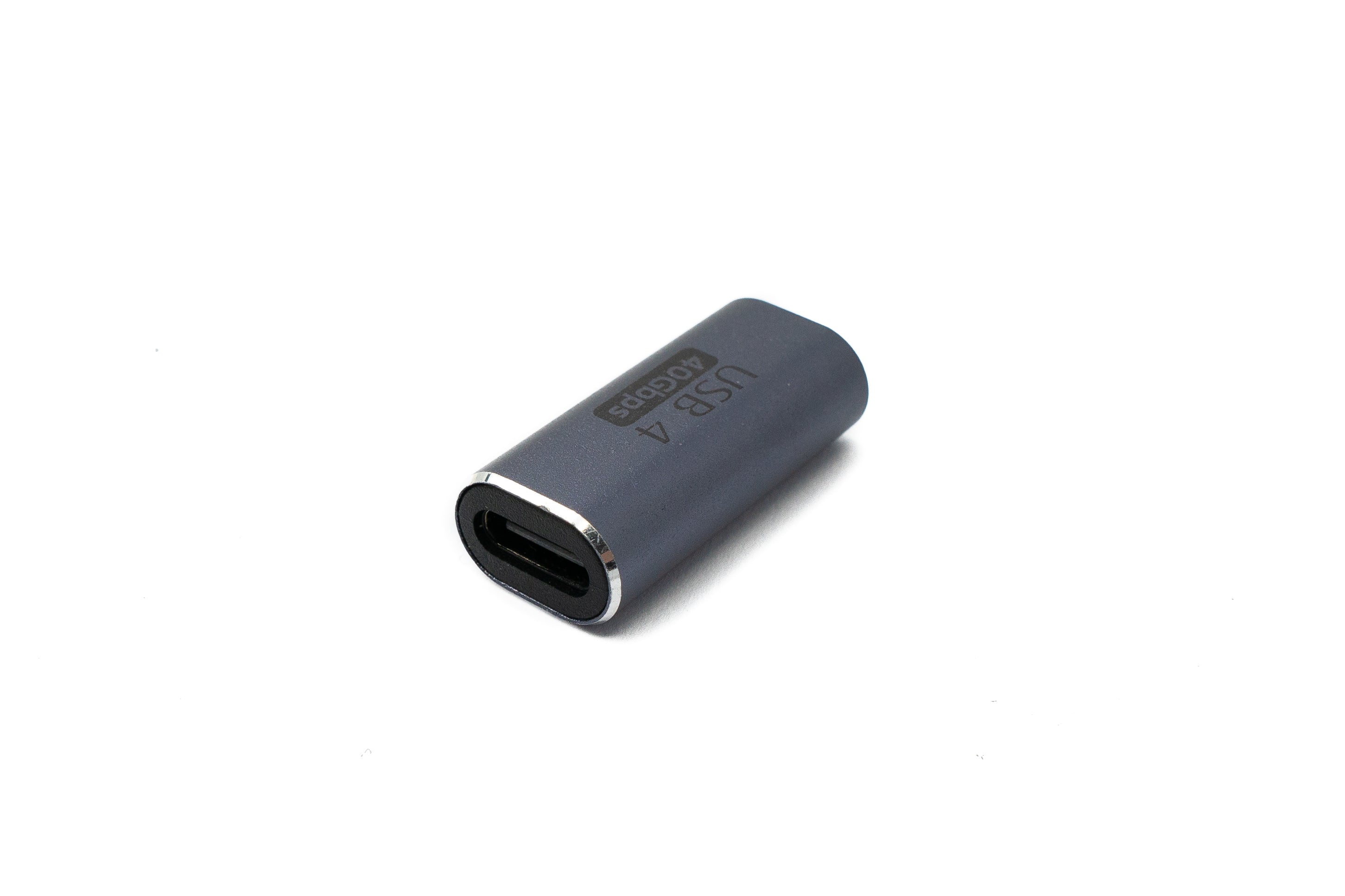 USB4 Adapter USB-C Buchse zu Buchse 40 Gbit/s 100 W Metall grau | SYSTEM-S