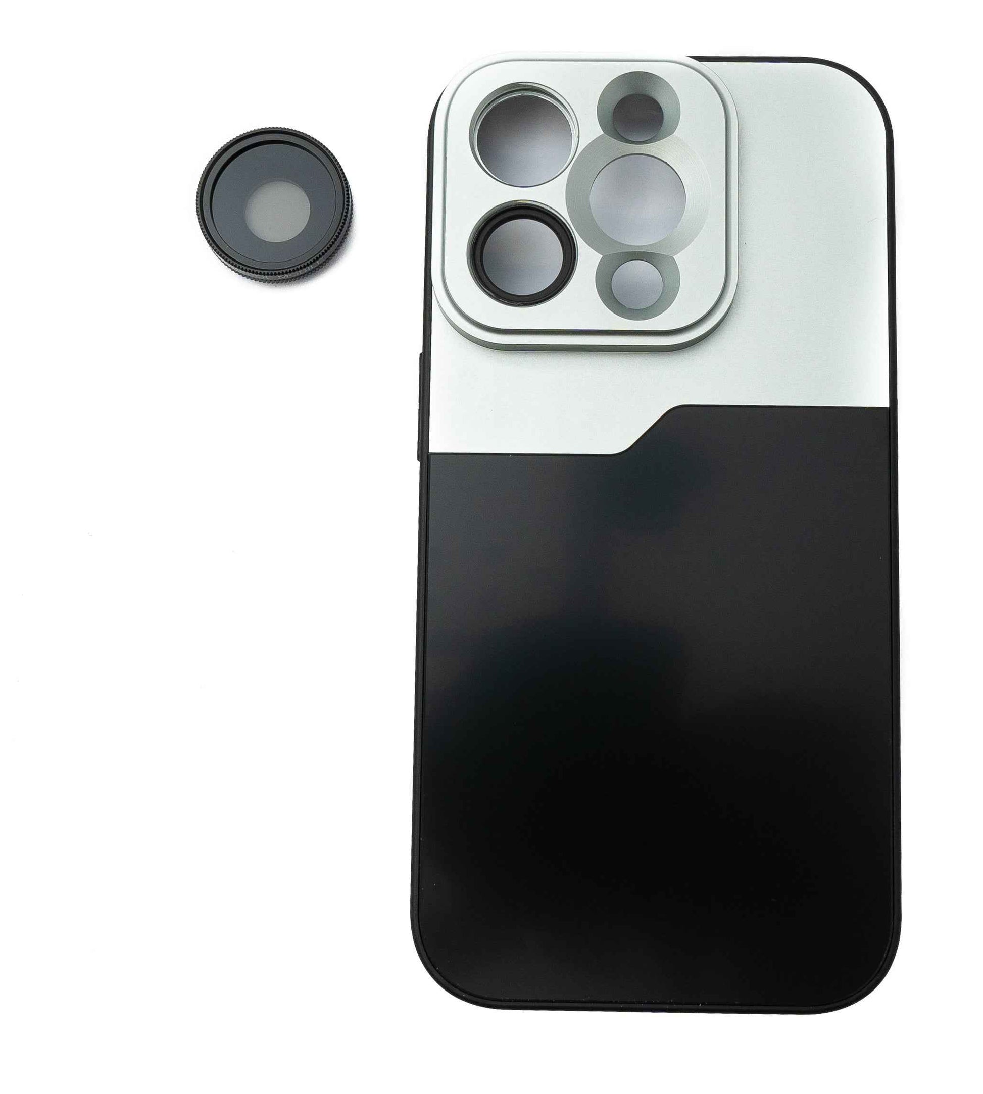 SYSTEM-S CPL Filter Circular Polarizer Linse mit Hülle in Schwarz für iPhone 14 Pro